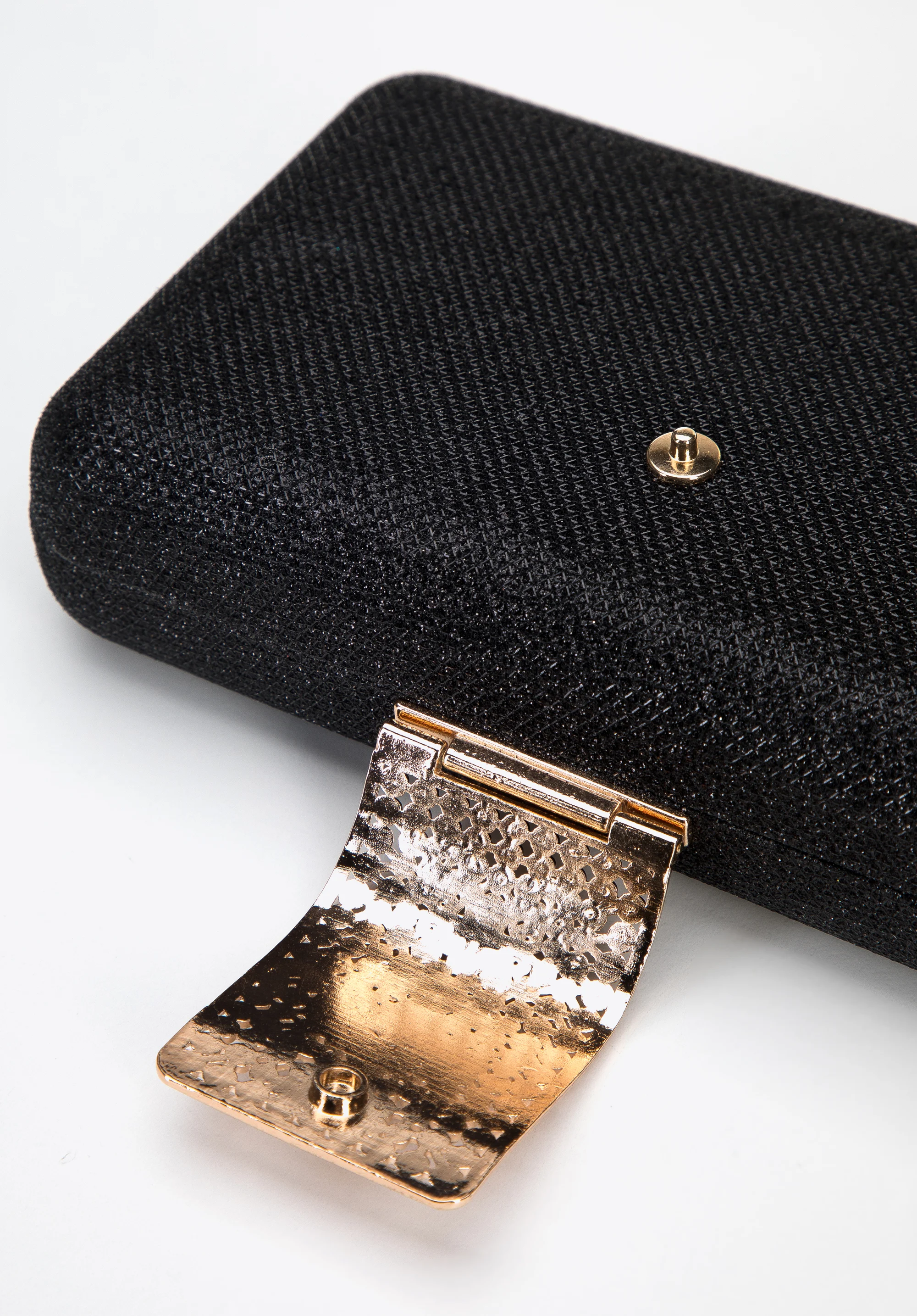 Torebka wieczorowa pudełkowa z błyszczącym zapięciem