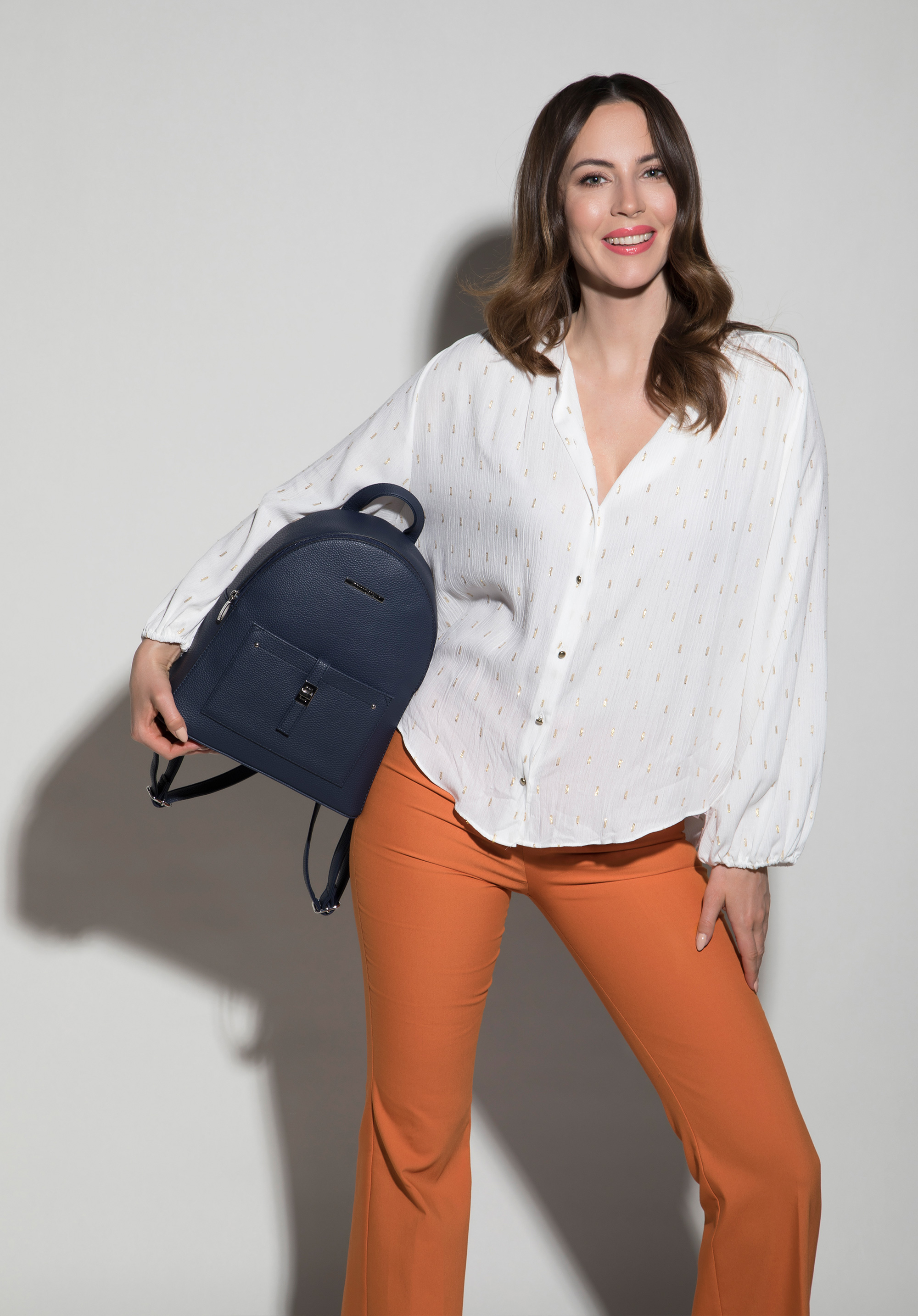 Damski plecak z kieszenią z przodu