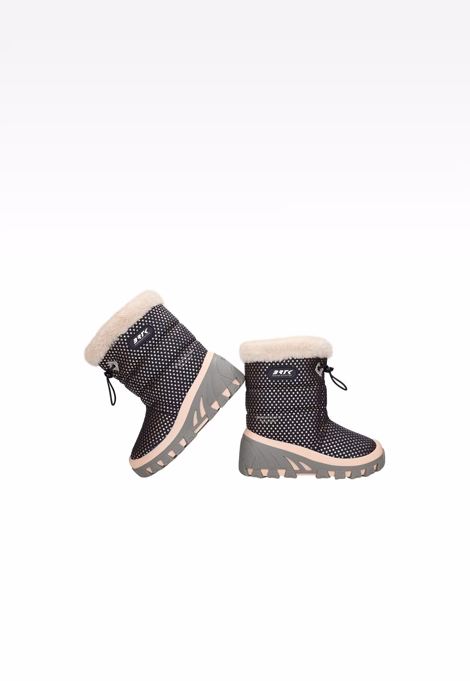 Śniegowce BARTEK 85001-14, dla dziewcząt, beżowo-czarne