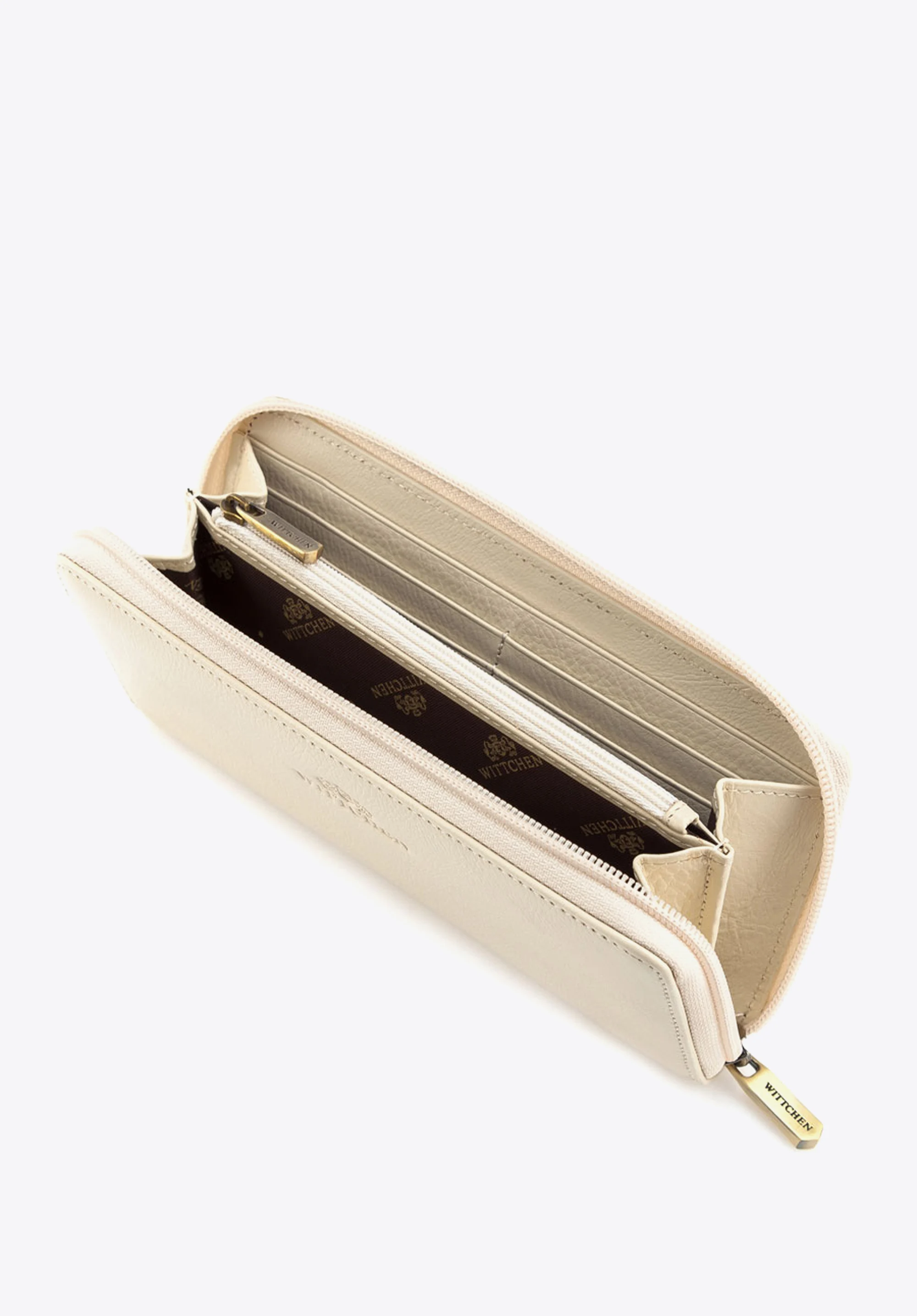 Damski portfel skórzany stylowy na zamek