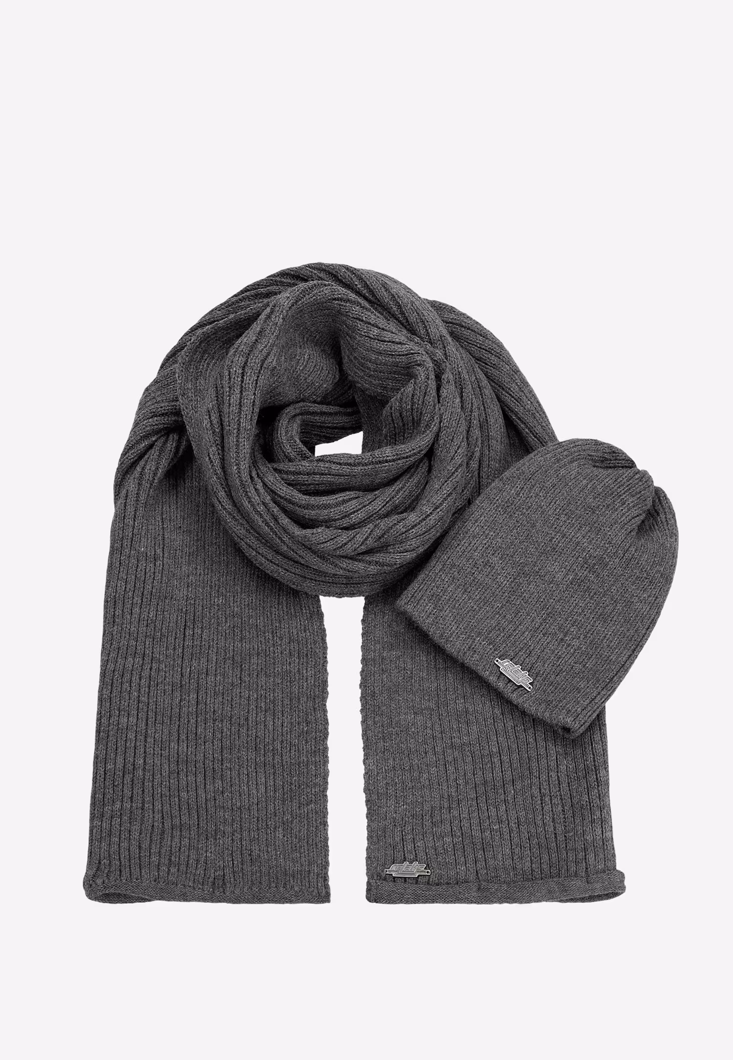 Granatowy zestaw RELAKS czapka + szalik