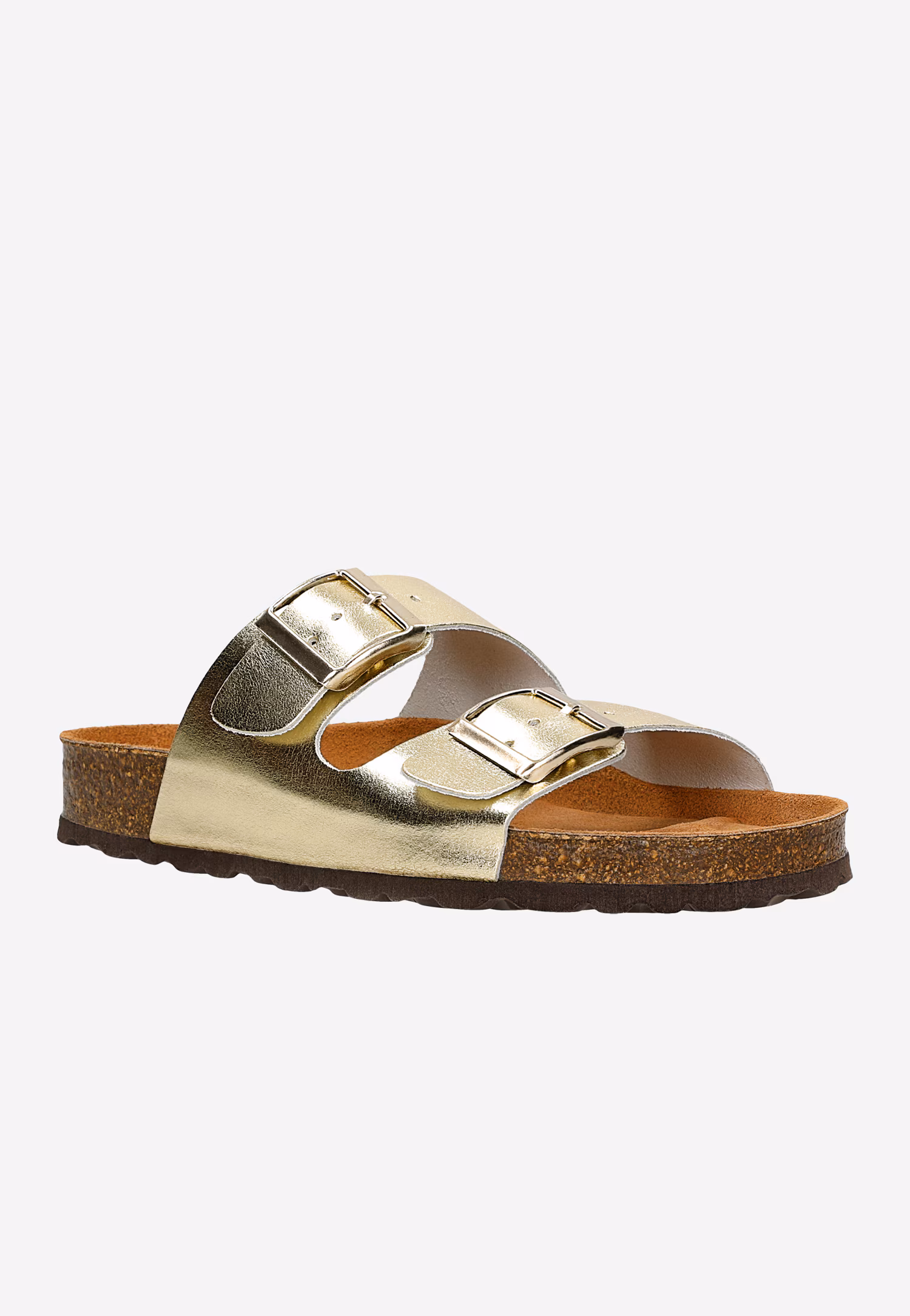 Złote klapki damskie na wygodnej podeszwie