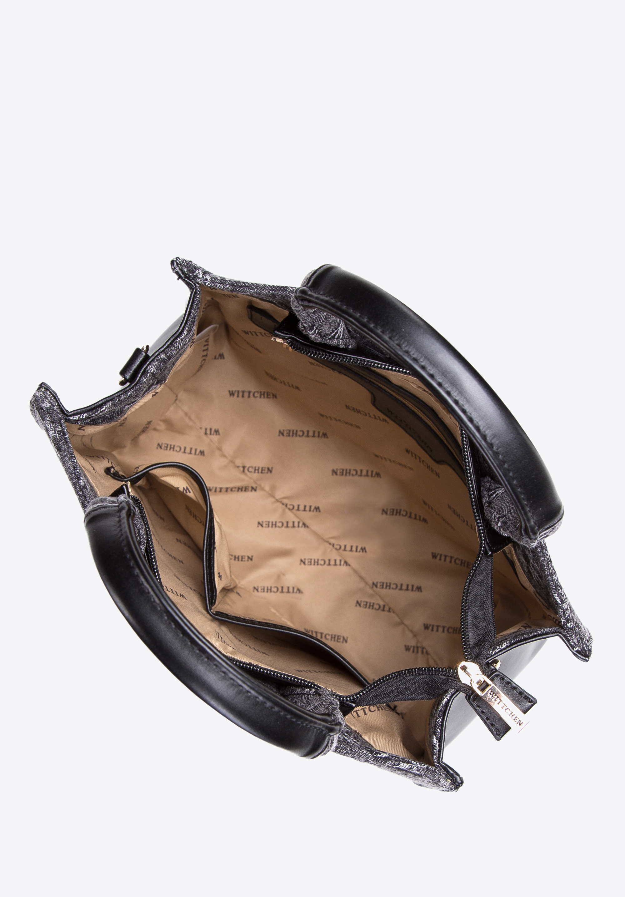 Torebka kuferek dżinsowa w monogram