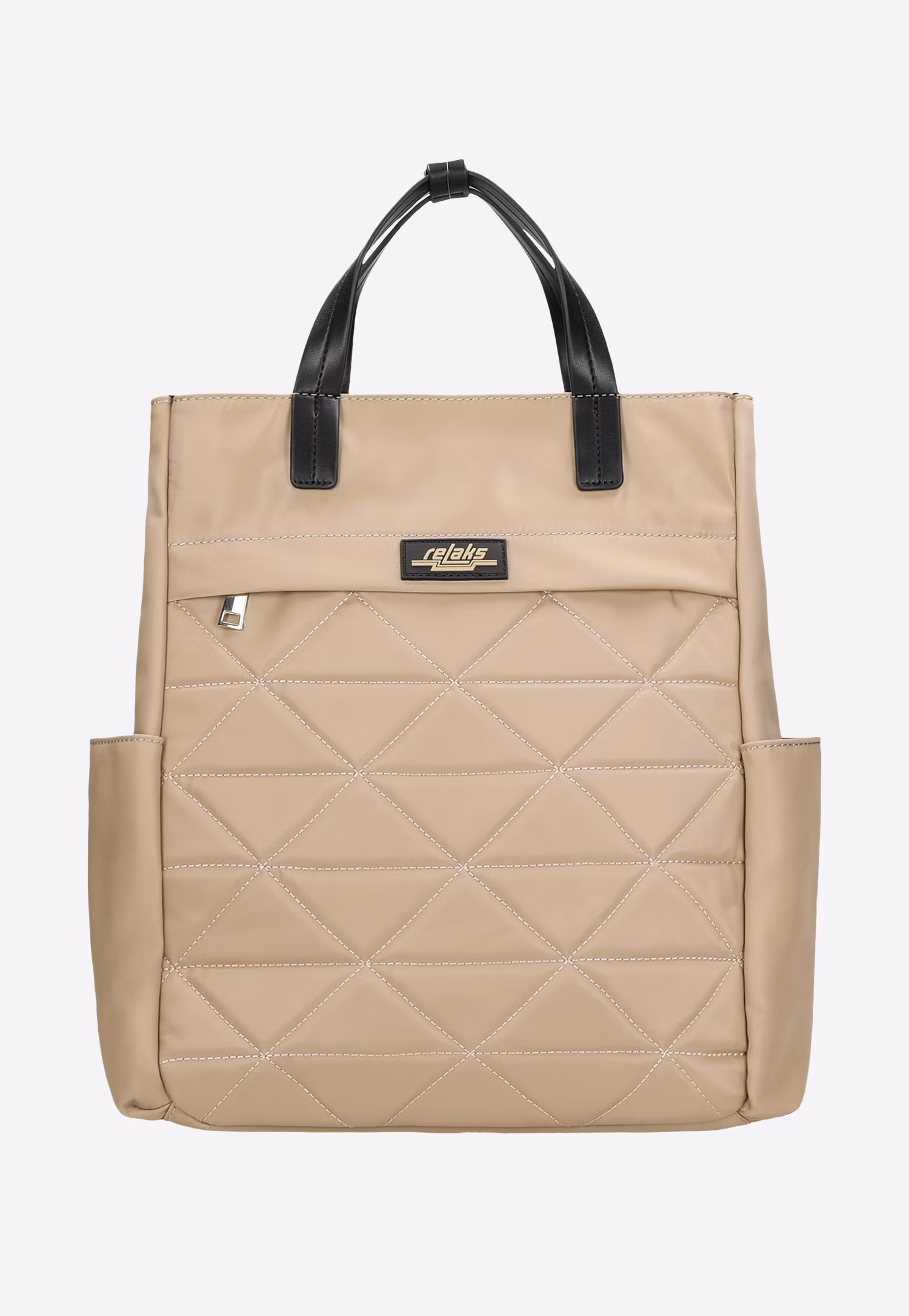 RELAKS beżowy plecak damski z pikowaniem