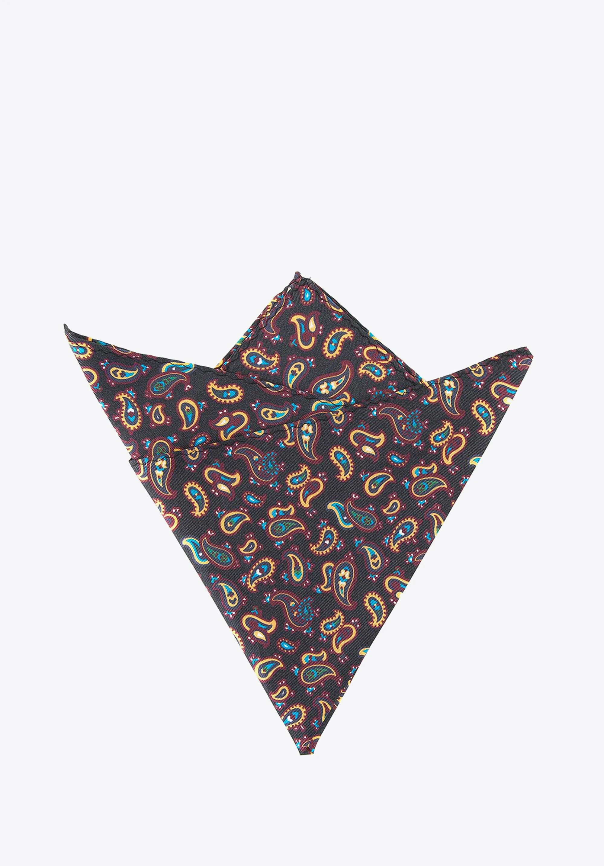 Poszetka z jedwabiu wzorzysta duża