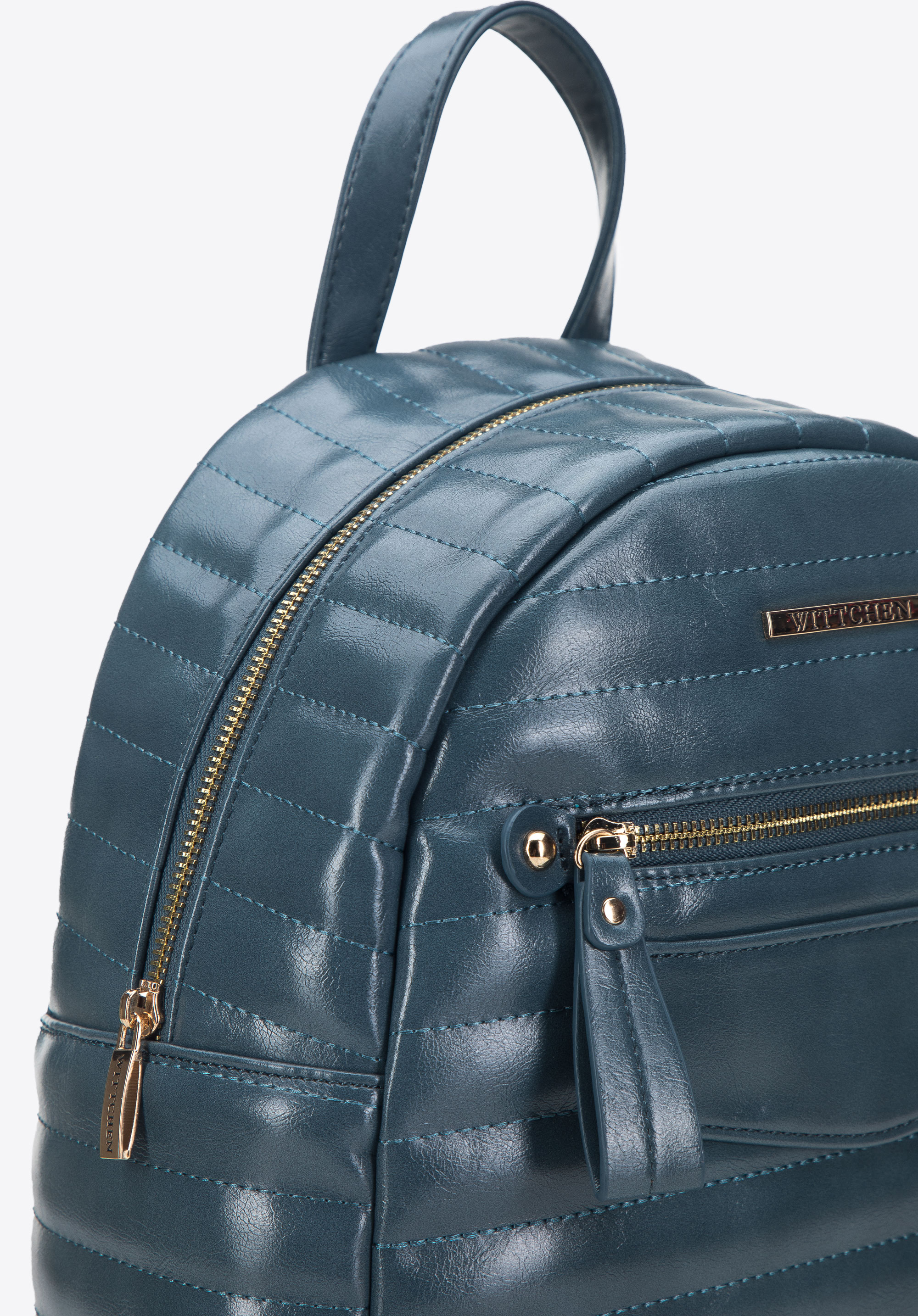 Damski plecak z błyszczącej ekoskóry