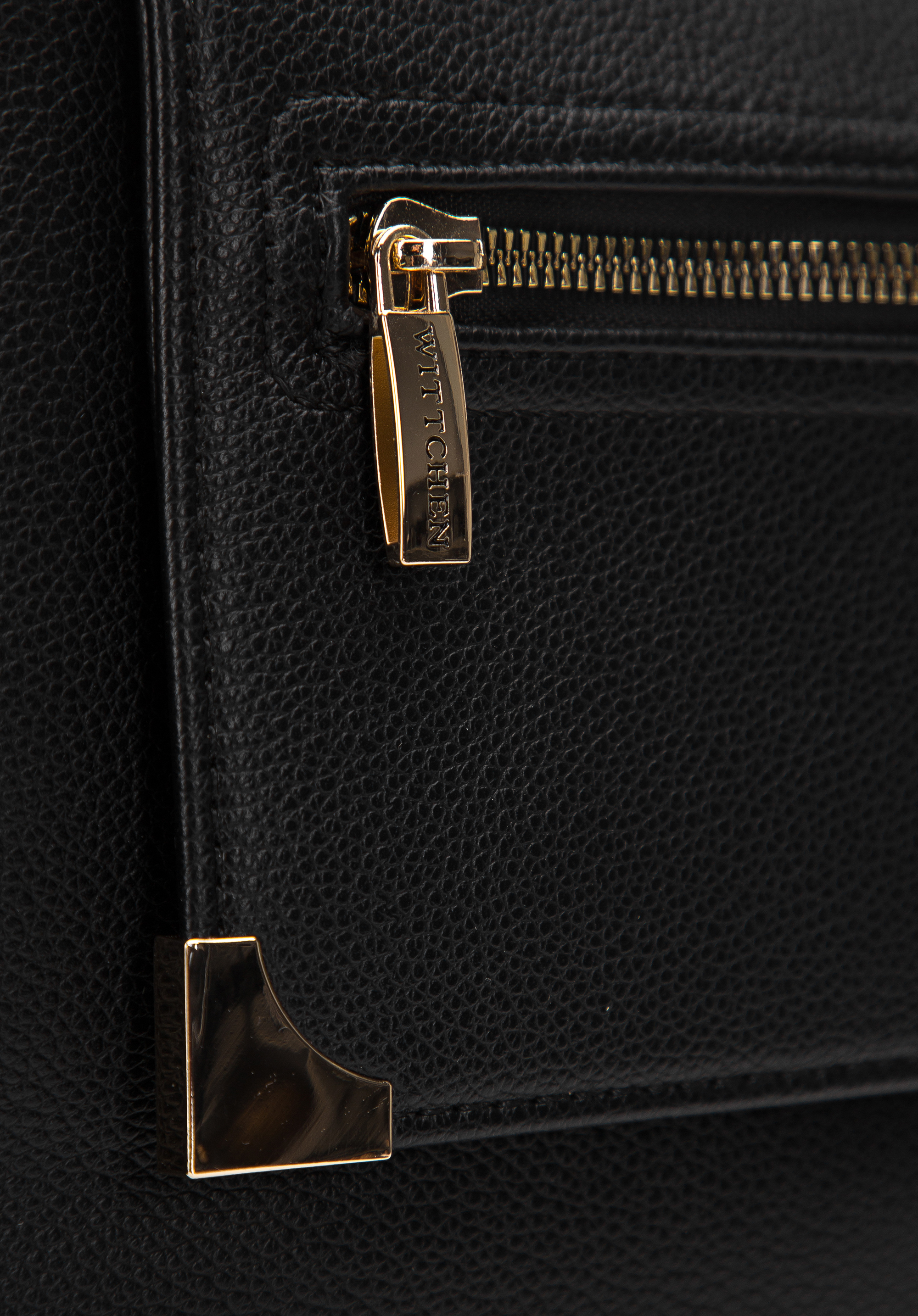 Torebka worek trzykomorowa z klapą z okuciami