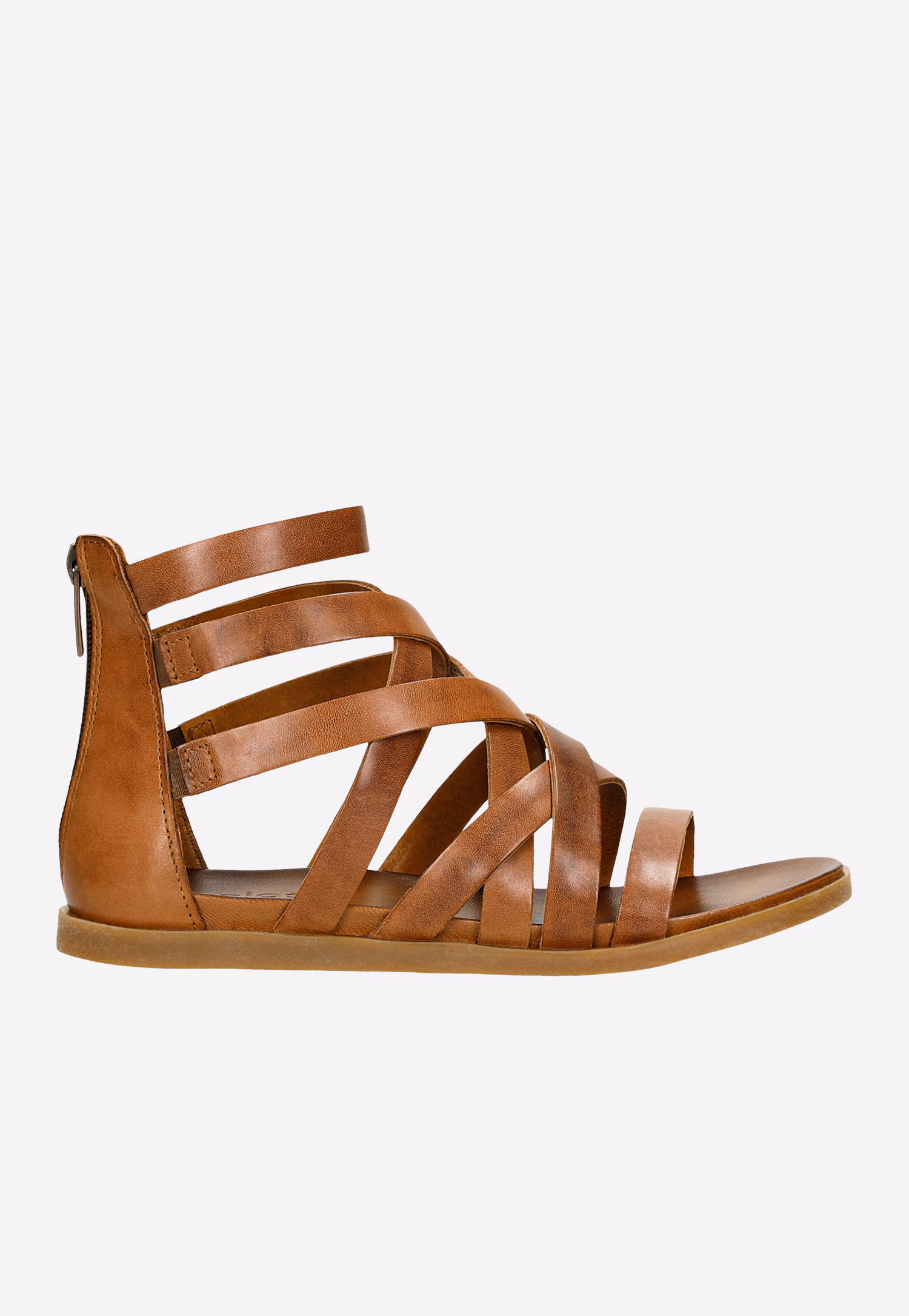 Brązowe sandały damskie z zakrytą piętą