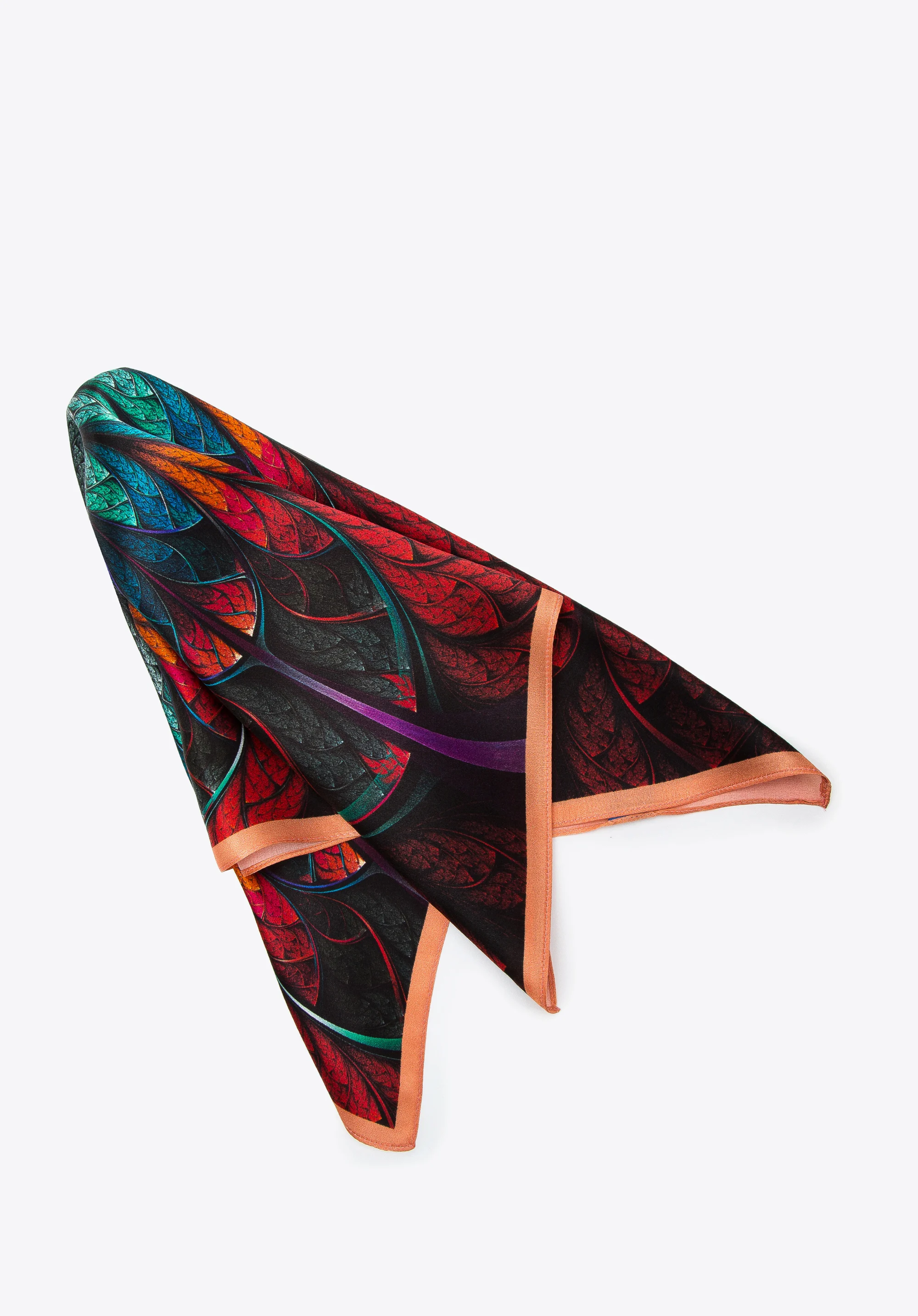 Damska apaszka jedwabna we wzory