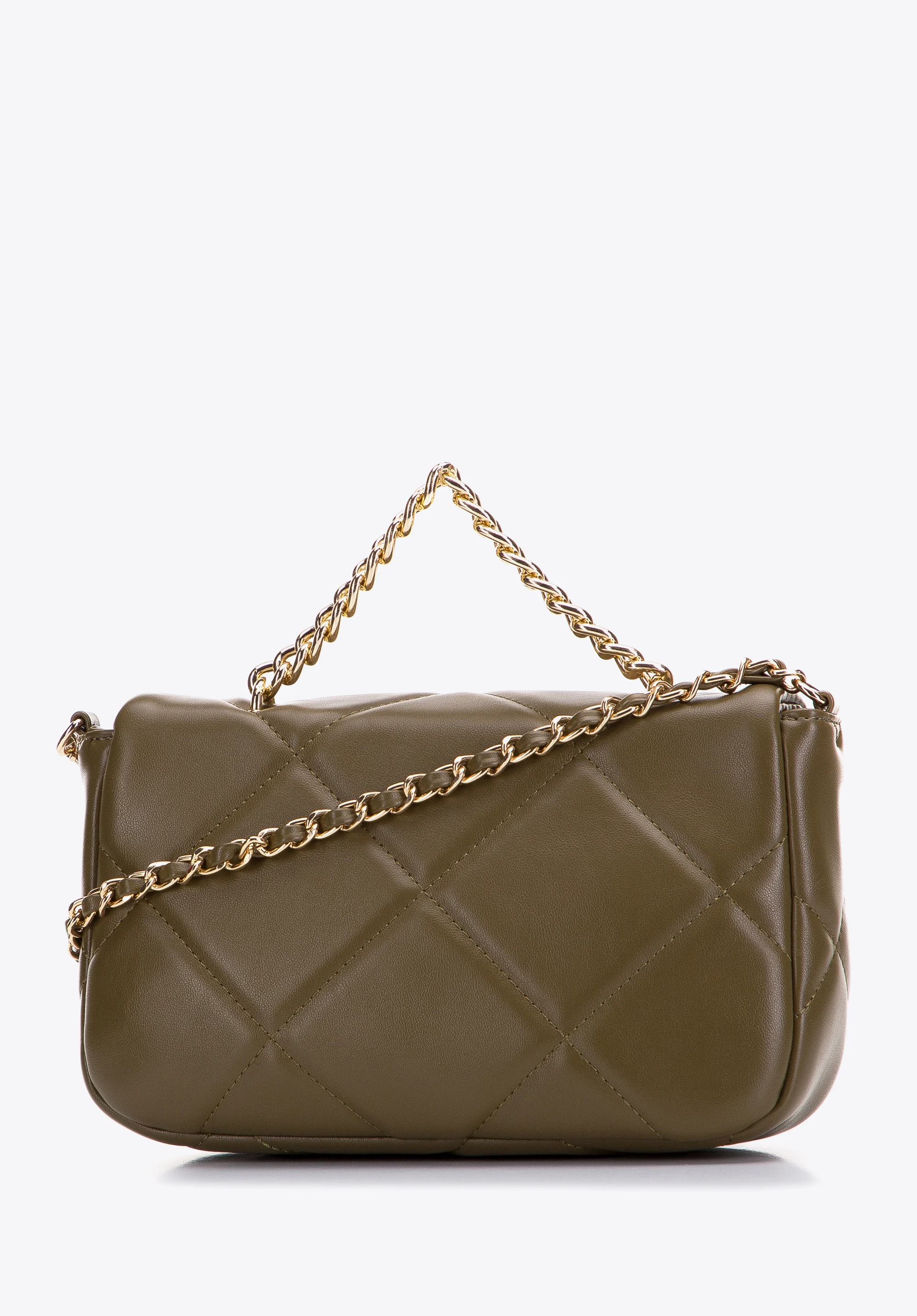 Damska torebka pikowana w kwadraty na łańcuszku mała