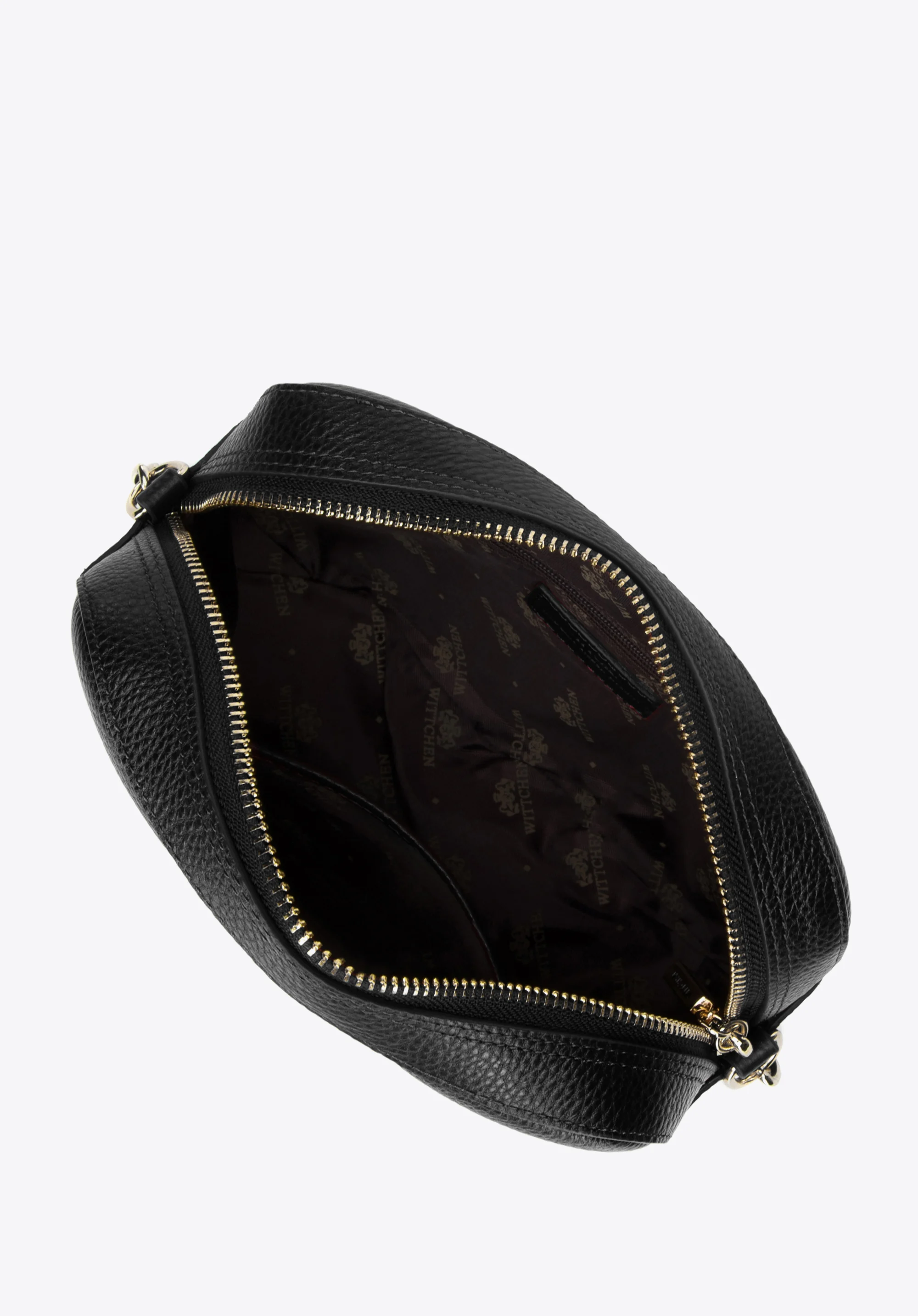 Damska listonoszka skórzana pudełkowa na łańcuszku