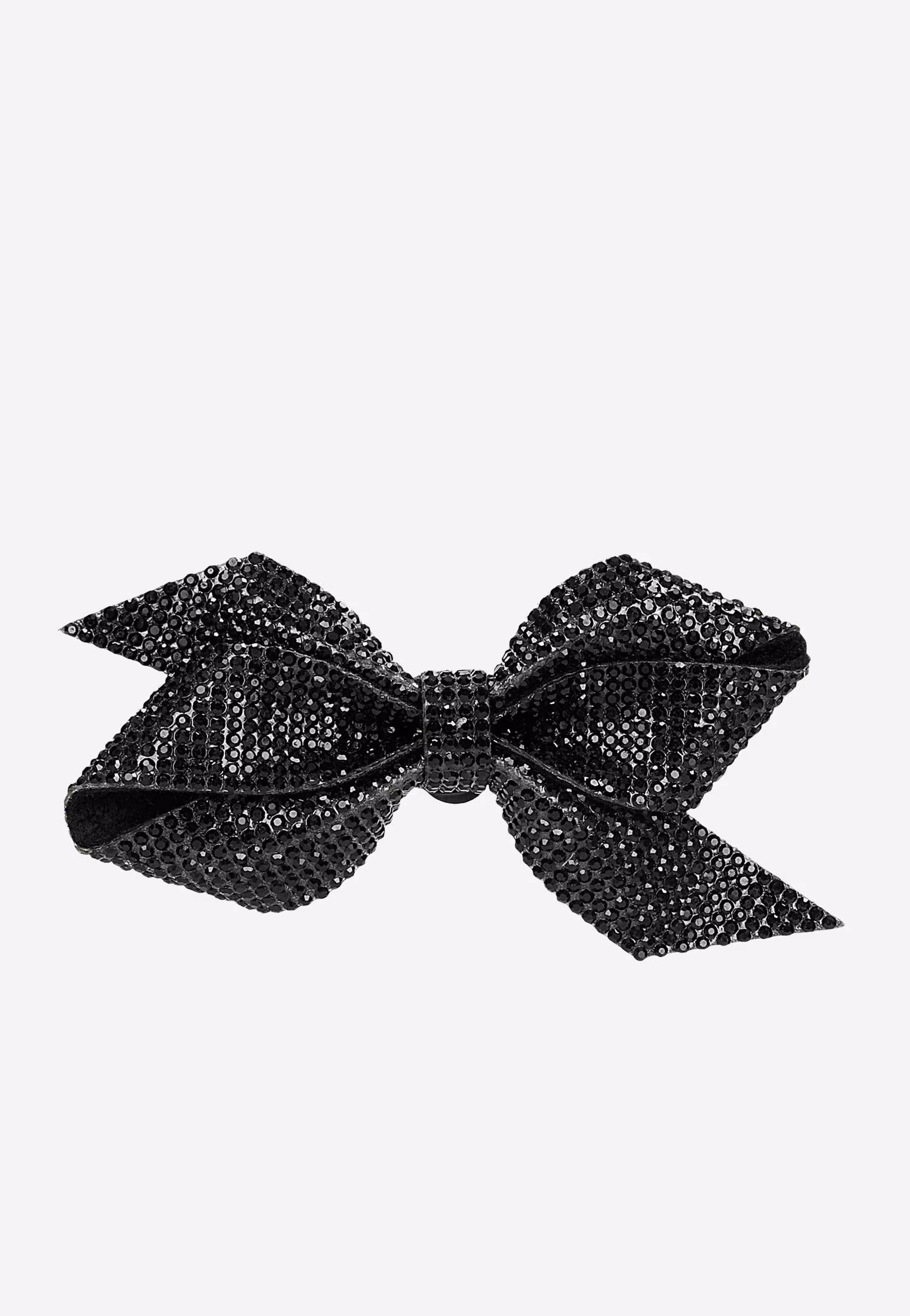 Odpinane klipsy do butów w formie srebrnych kokardek z cyrkoniami