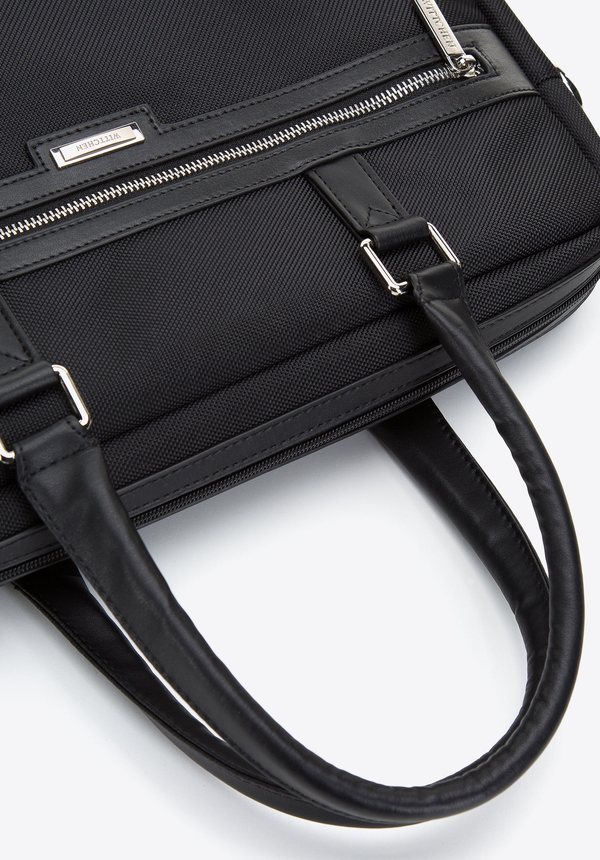 Męska torba na laptopa 15,6” z błyszczącym suwakiem