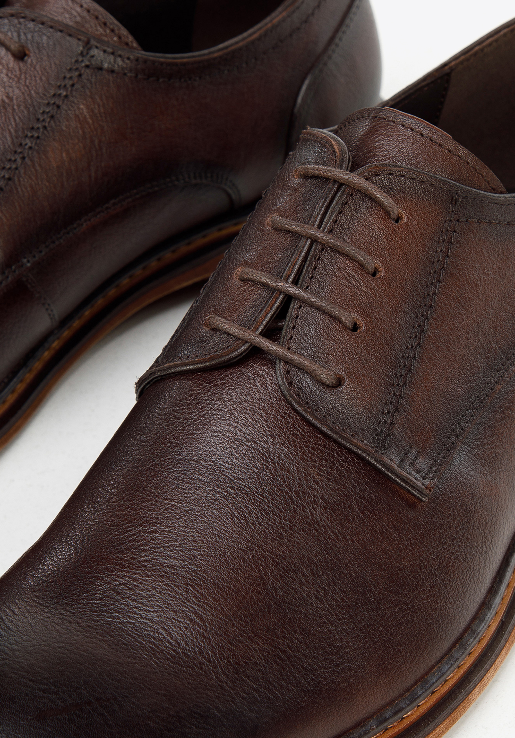 Męskie półbuty ze skóry w stylu retro