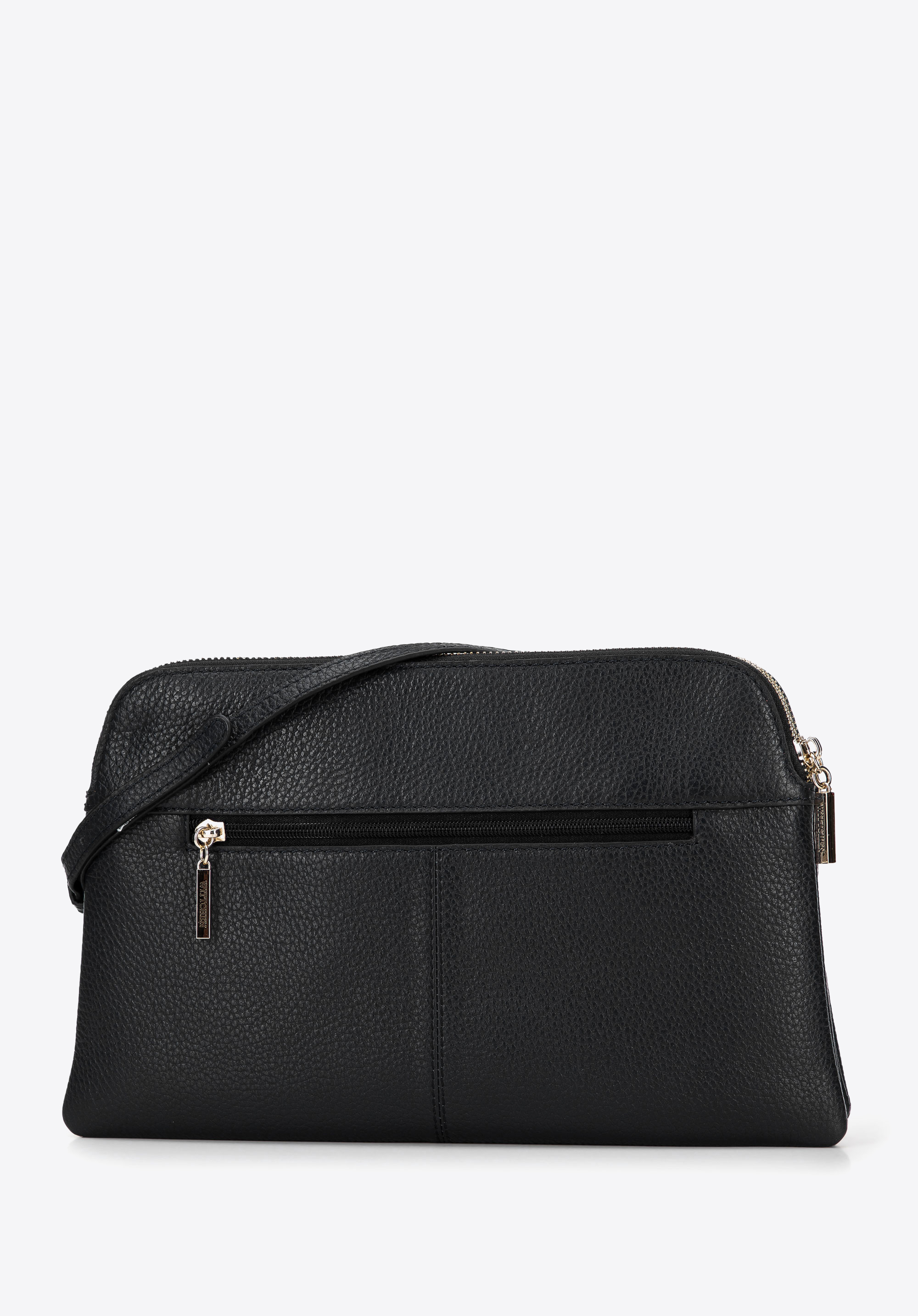 Damska listonoszka skórzana dwukomorowa klasyczna