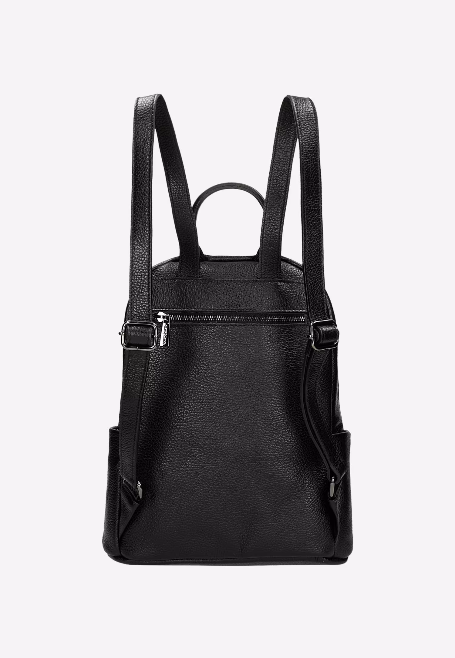 Pojemny beżowy plecak miejski ze skóry licowej