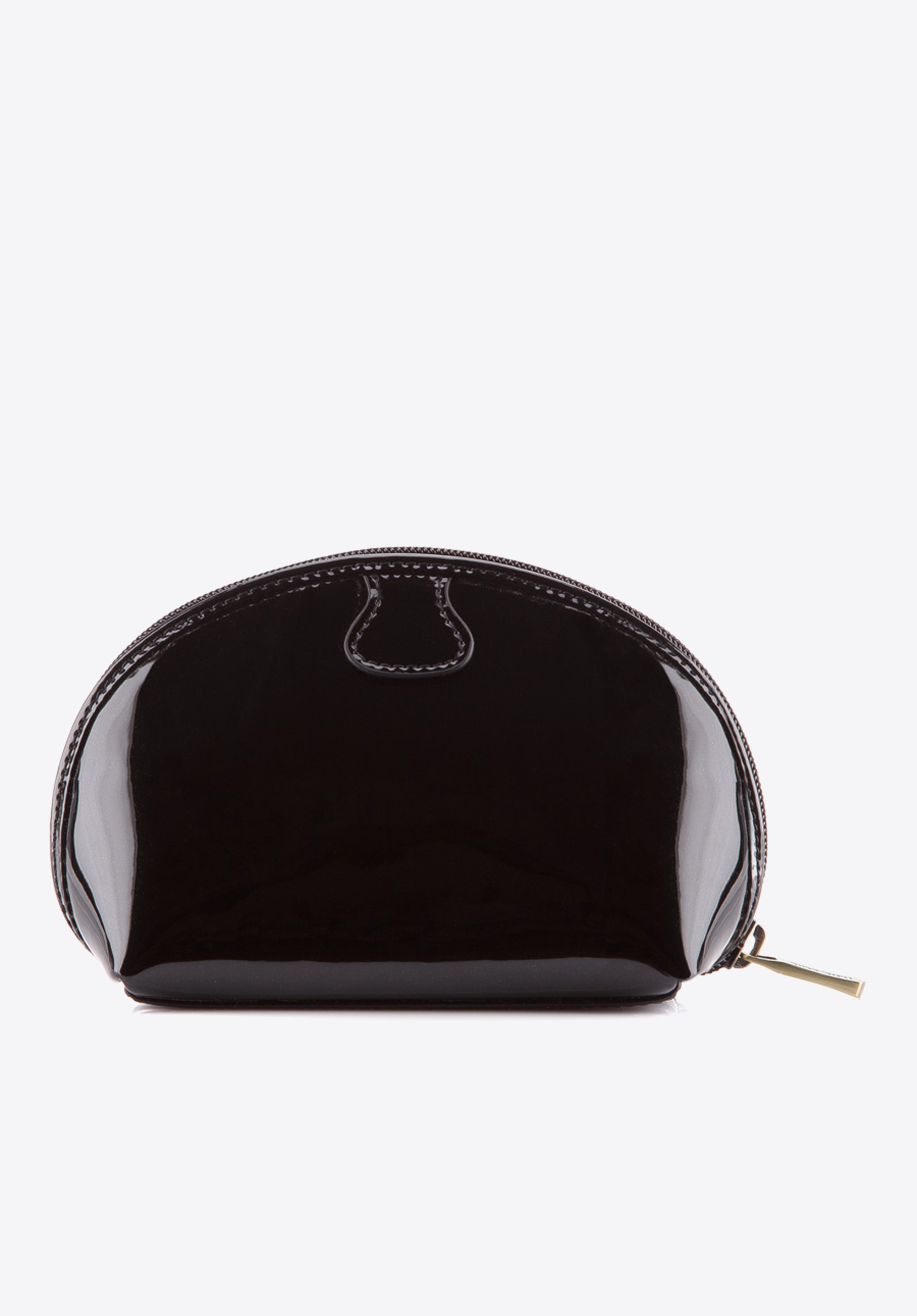 Kosmetyczka skórzana lakierowana półokrągła