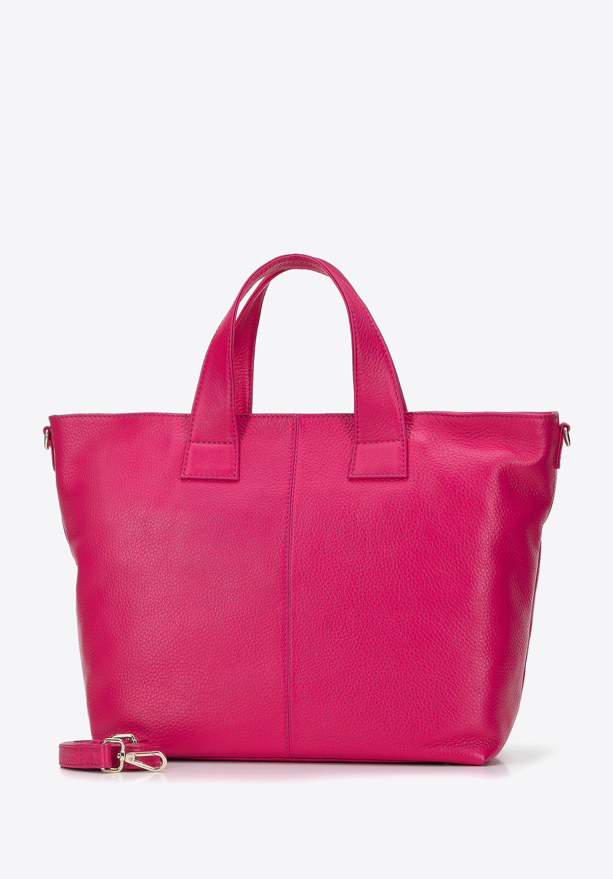 Torebka kuferek skórzana z regulowaną szerokością