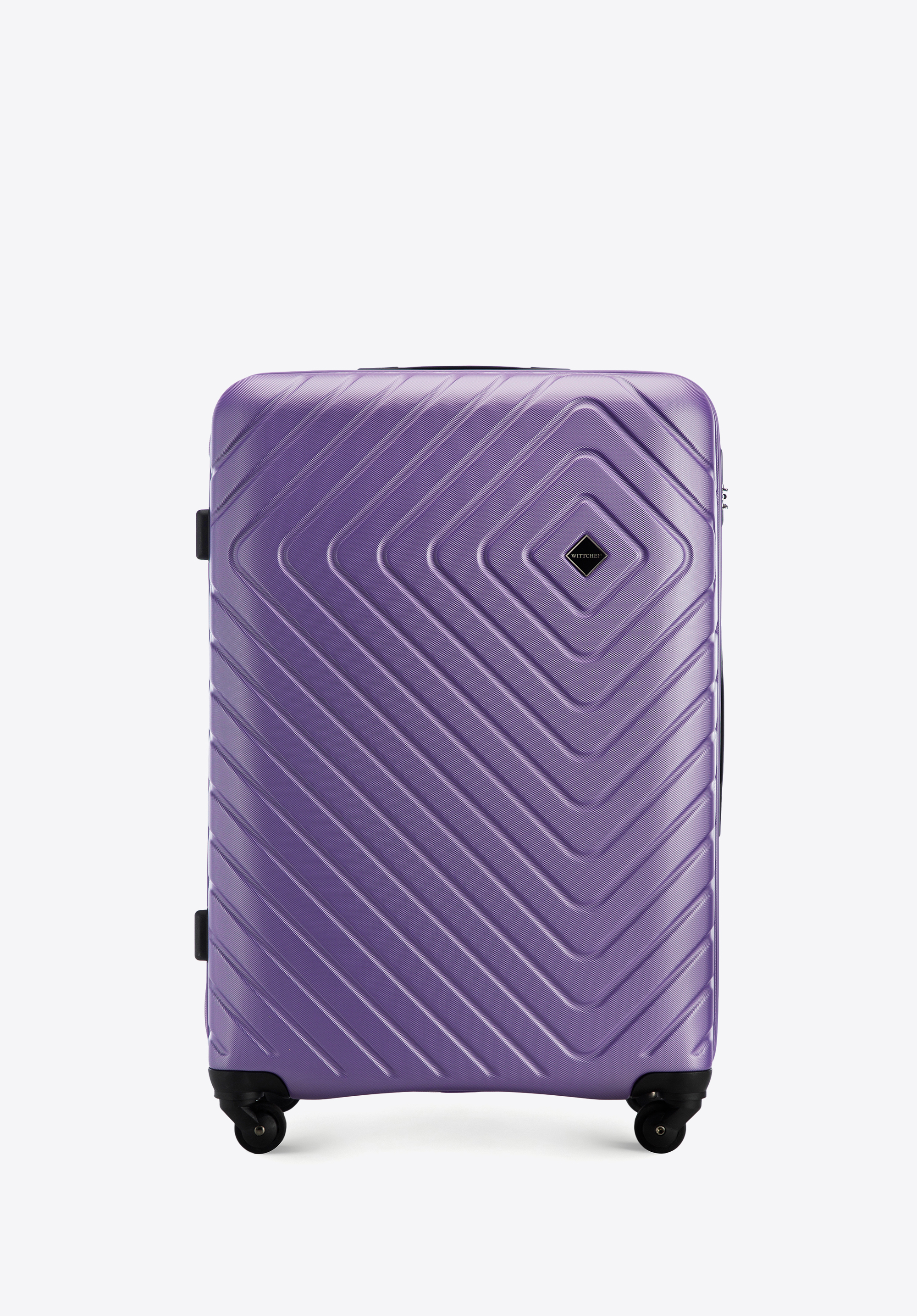 Walizka kabinowa z ABS-u z geometrycznym tłoczeniem