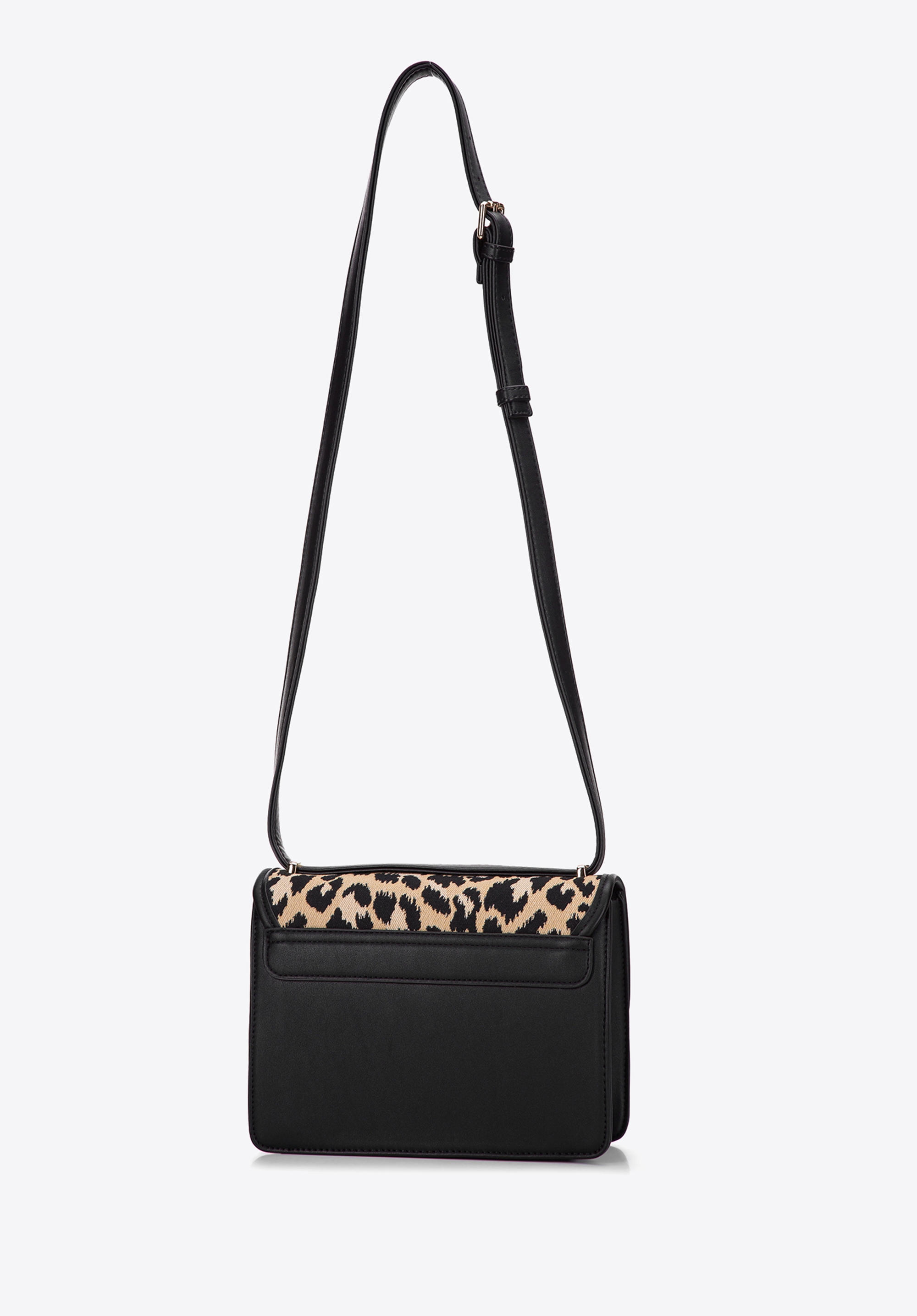 Damska listonoszka z ekoskóry z wzorzystą klapą