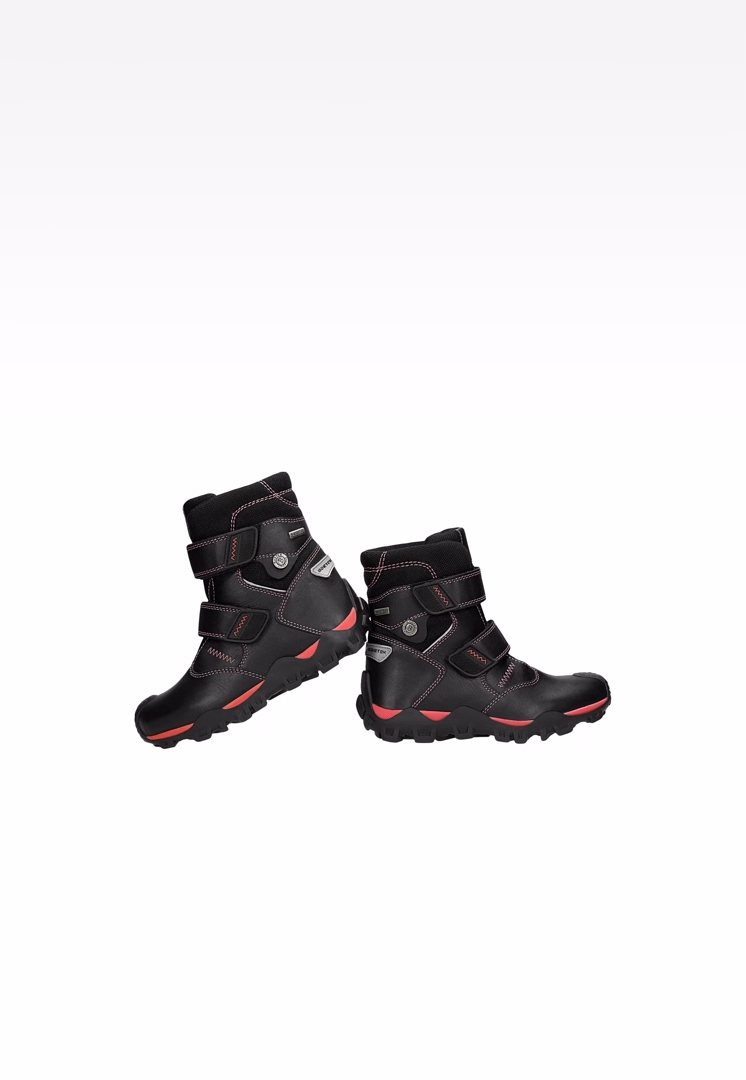 Czarne ocieplane trzewiki BARTEK z różową wstawką T-87655/Z16