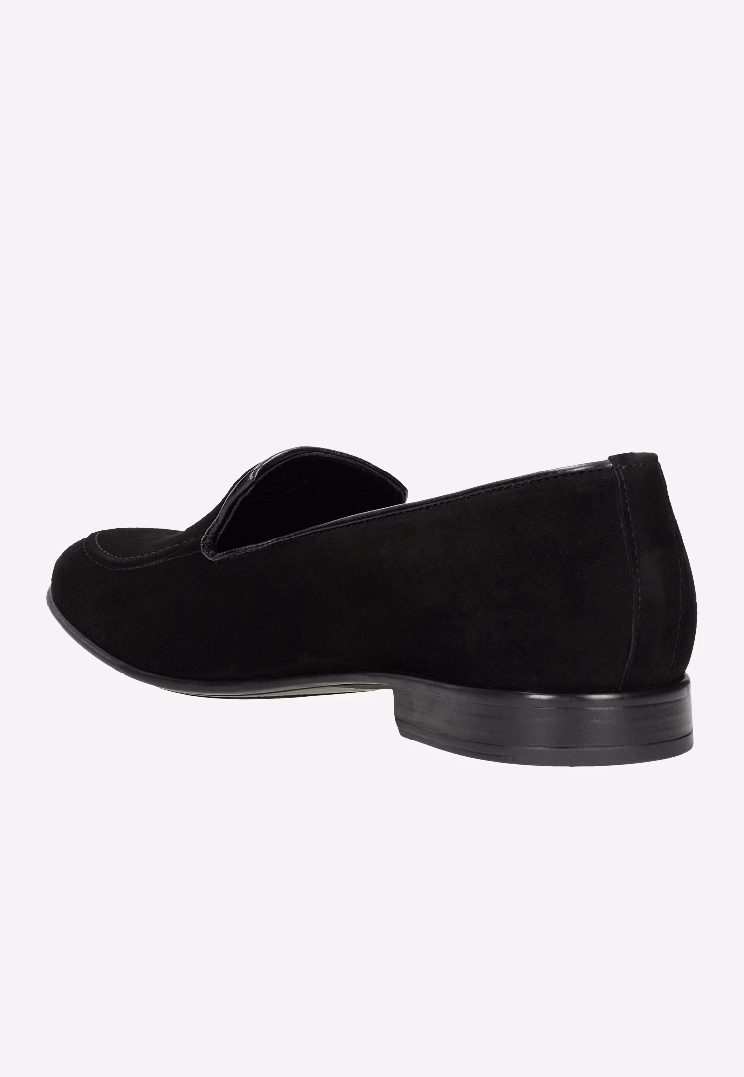 Czarne loafersy męskie z weluru