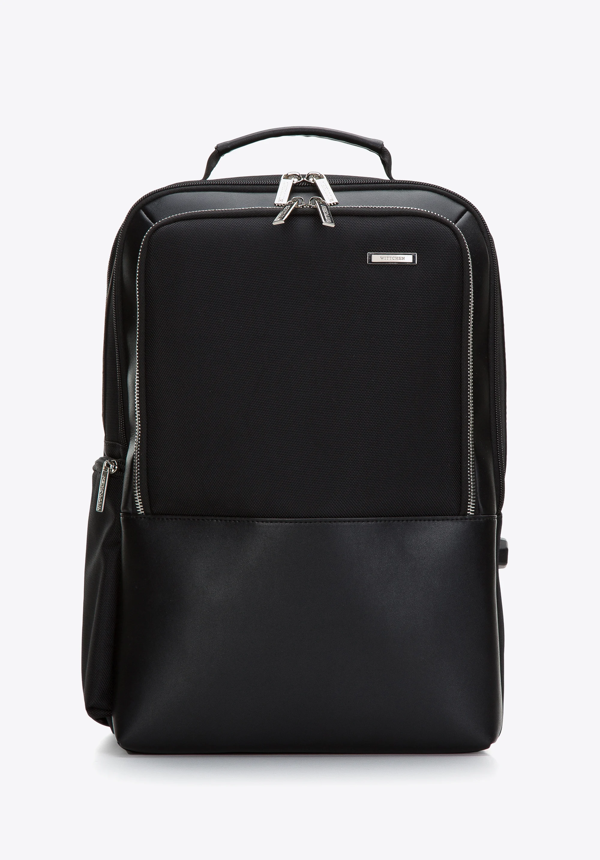 Męski plecak na laptopa 15,6” dwukomorowy z błyszczącym suwakiem