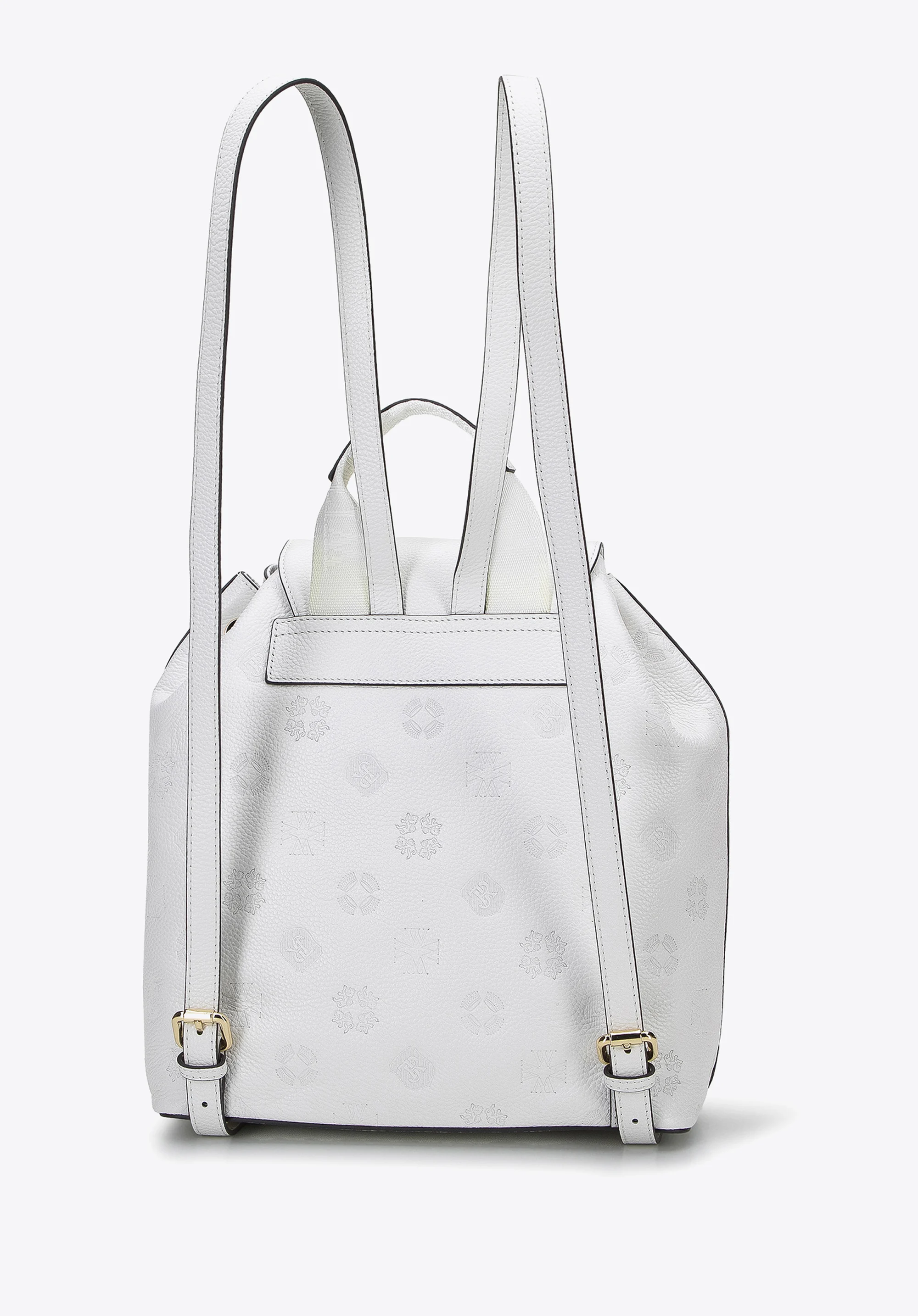 Damski plecak worek skórzany z monogramem