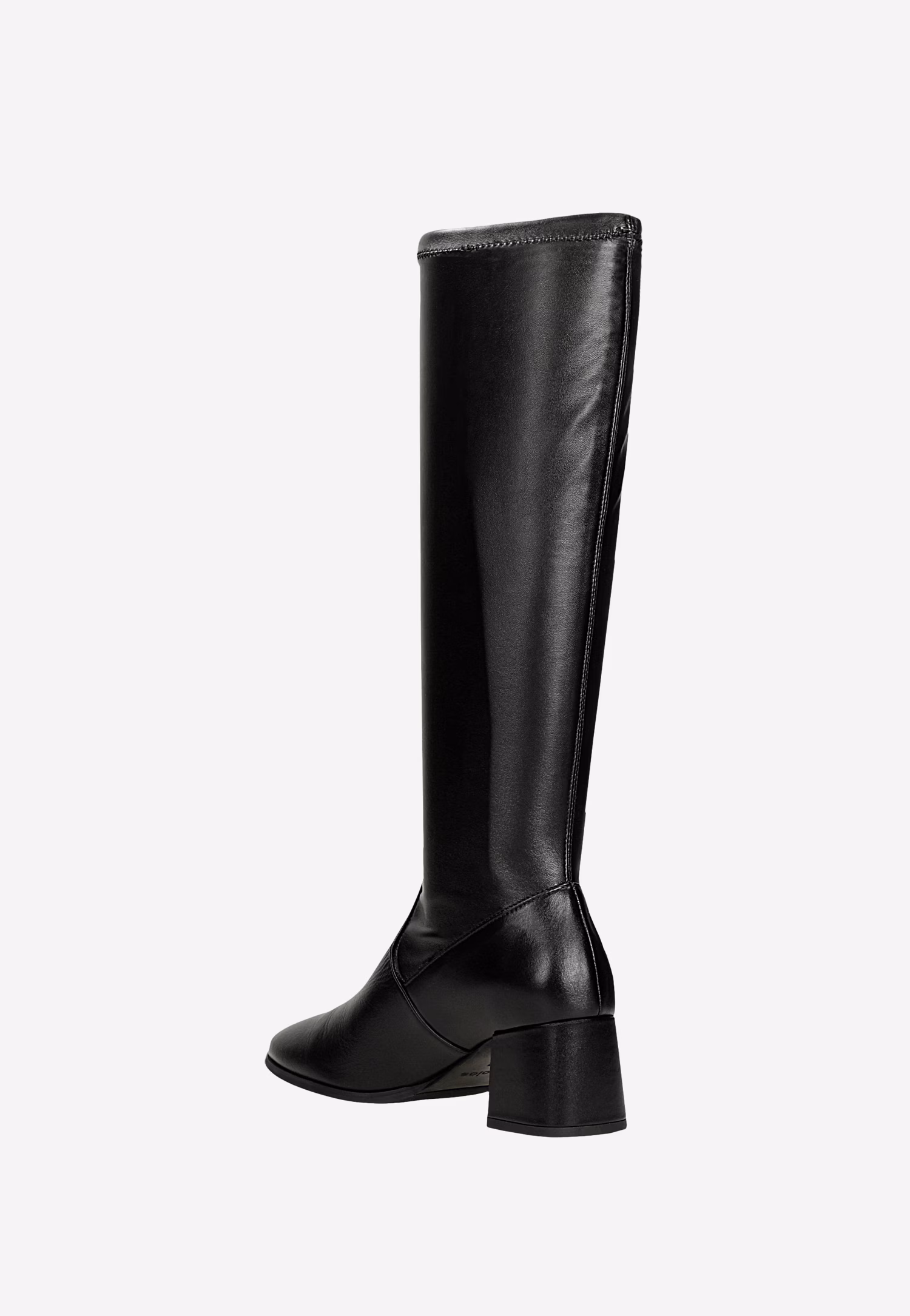 Czarne wsuwane kozaki damskie z elastyczną cholewką