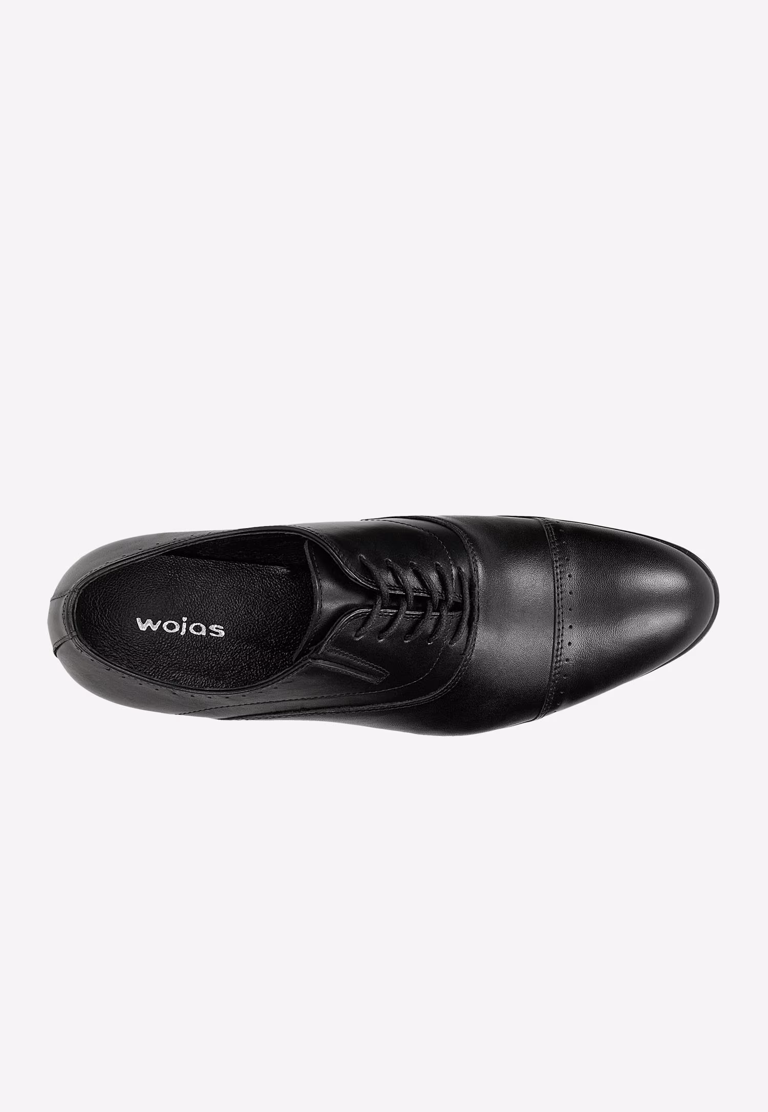 Czarne eleganckie półbuty męskie quarter brogue