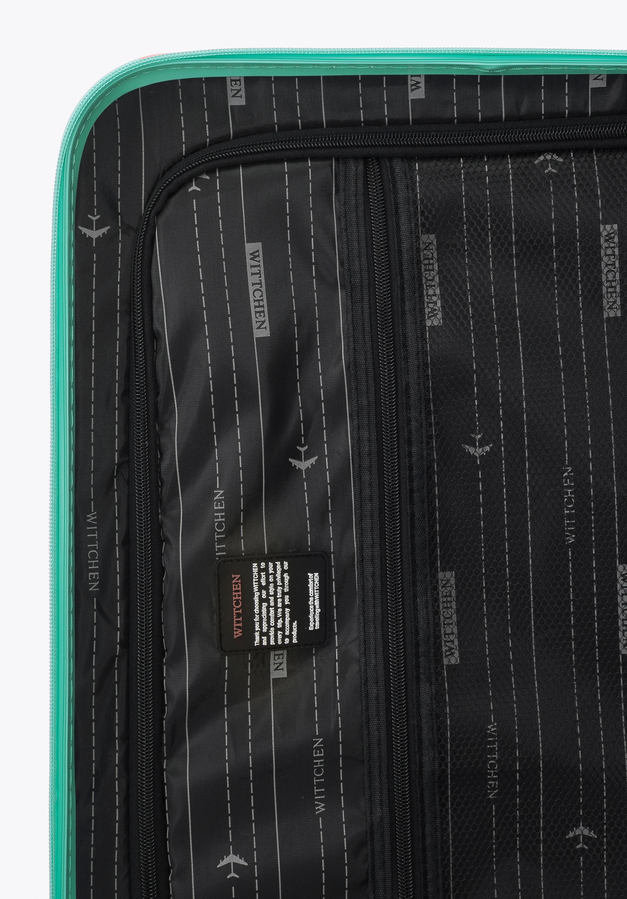 Walizka kabinowa z ABS-u z geometrycznym tłoczeniem