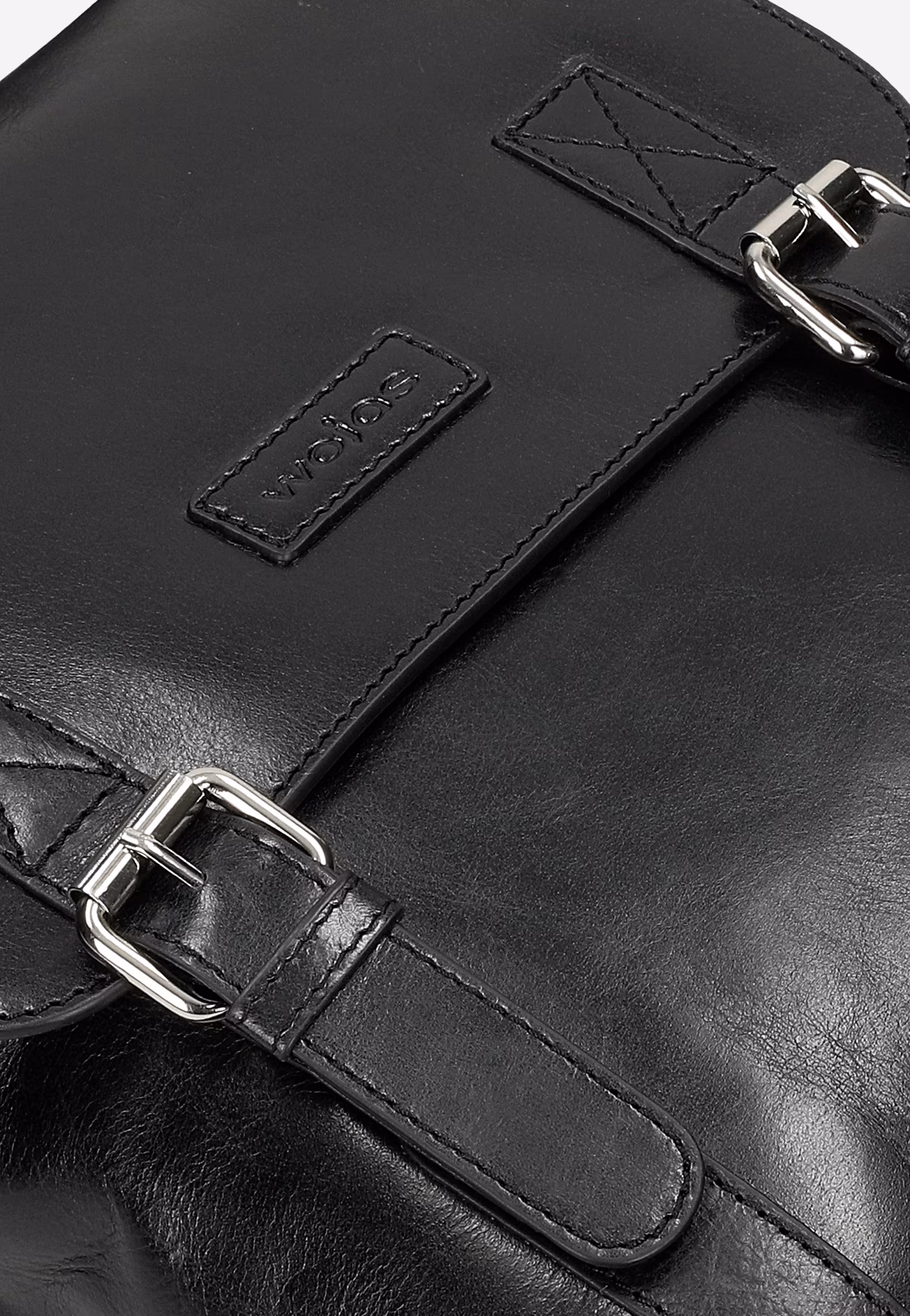 Mała czarna torba męska ze skóry licowej