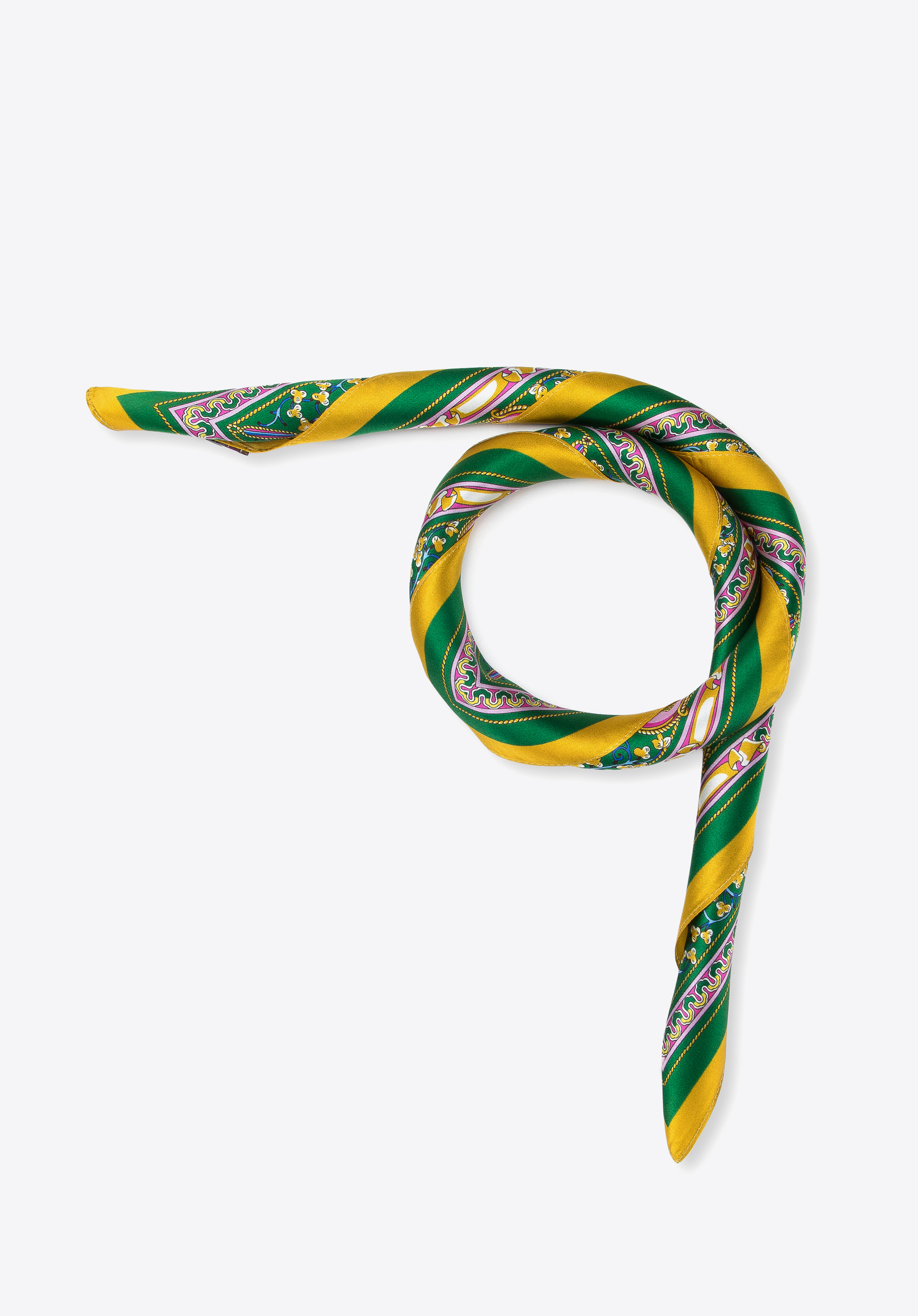 Damska chusta jedwabna we wzory duża