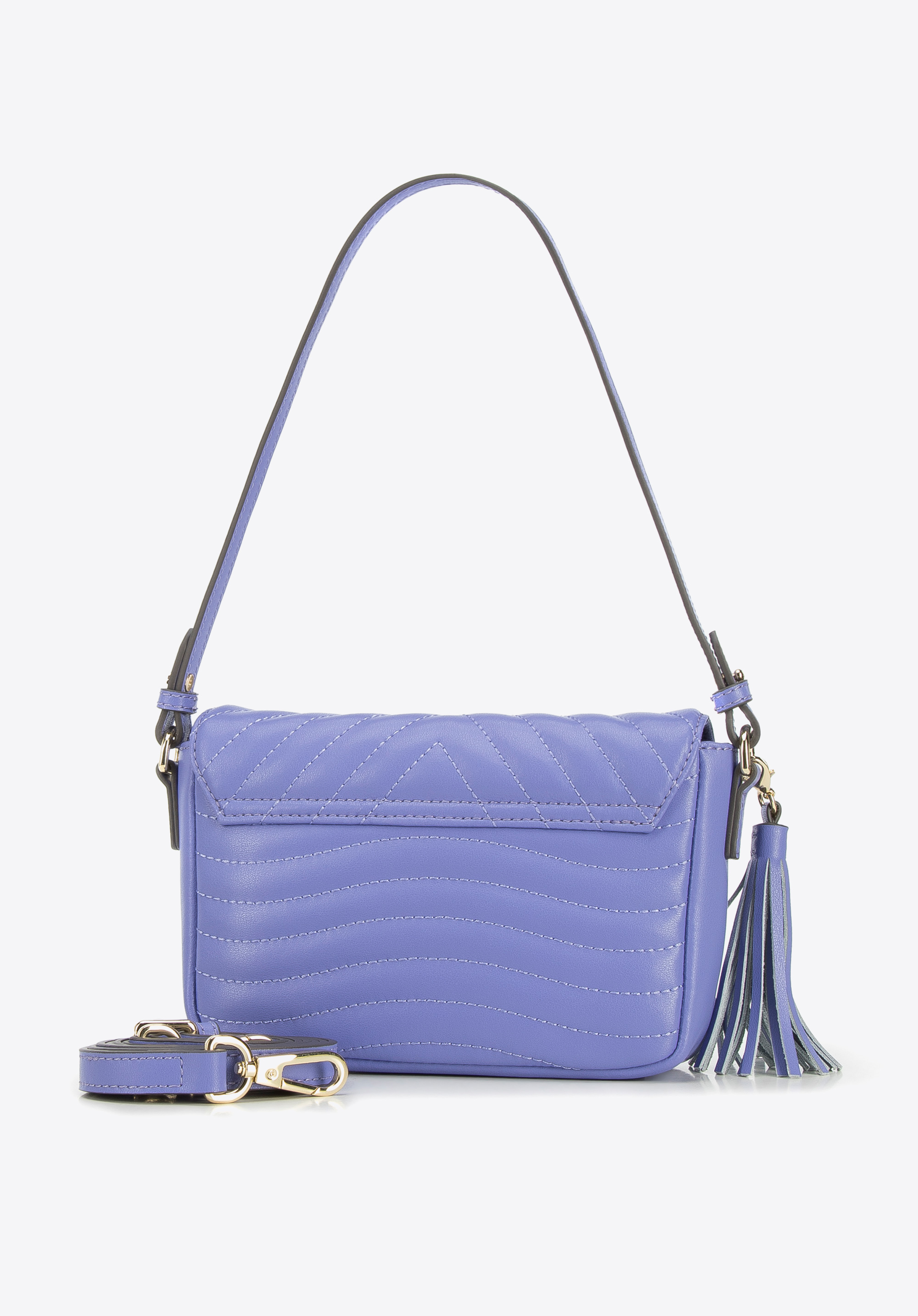 Damska torebka skórzana pikowana z chwostem