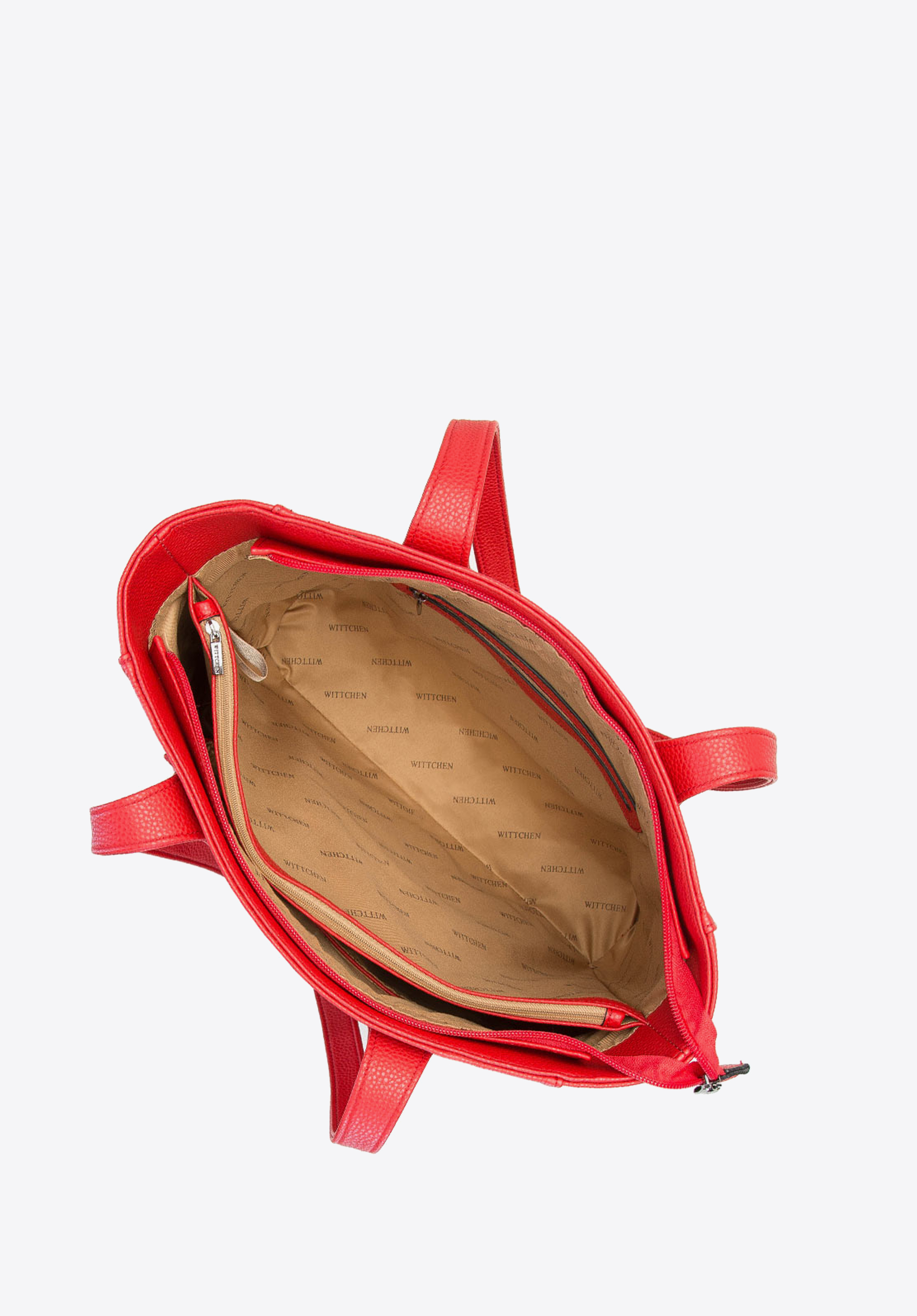 Torebka shopperka klasyczna z kieszenią z przodu