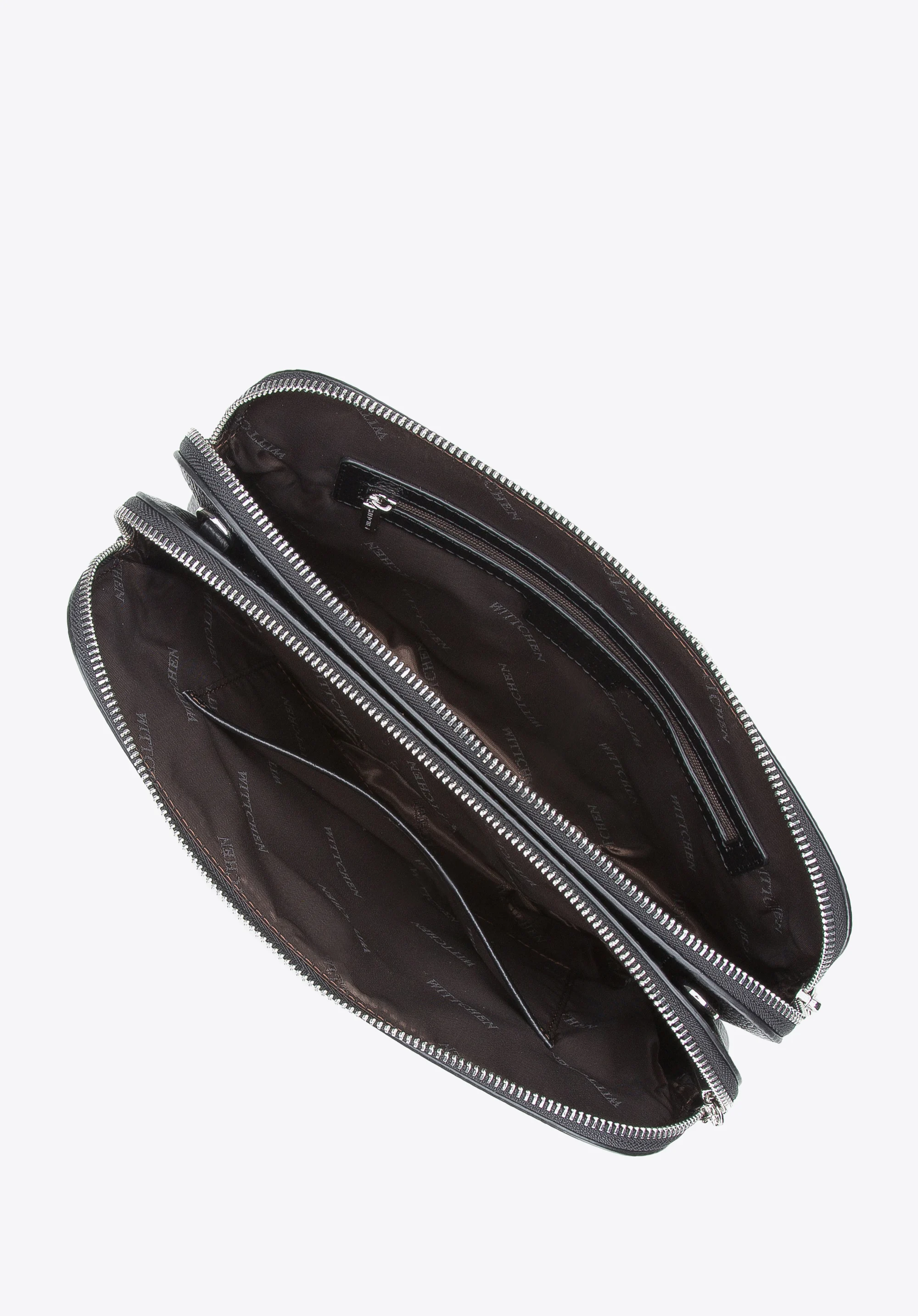 Damska listonoszka skórzana z dwiema komorami