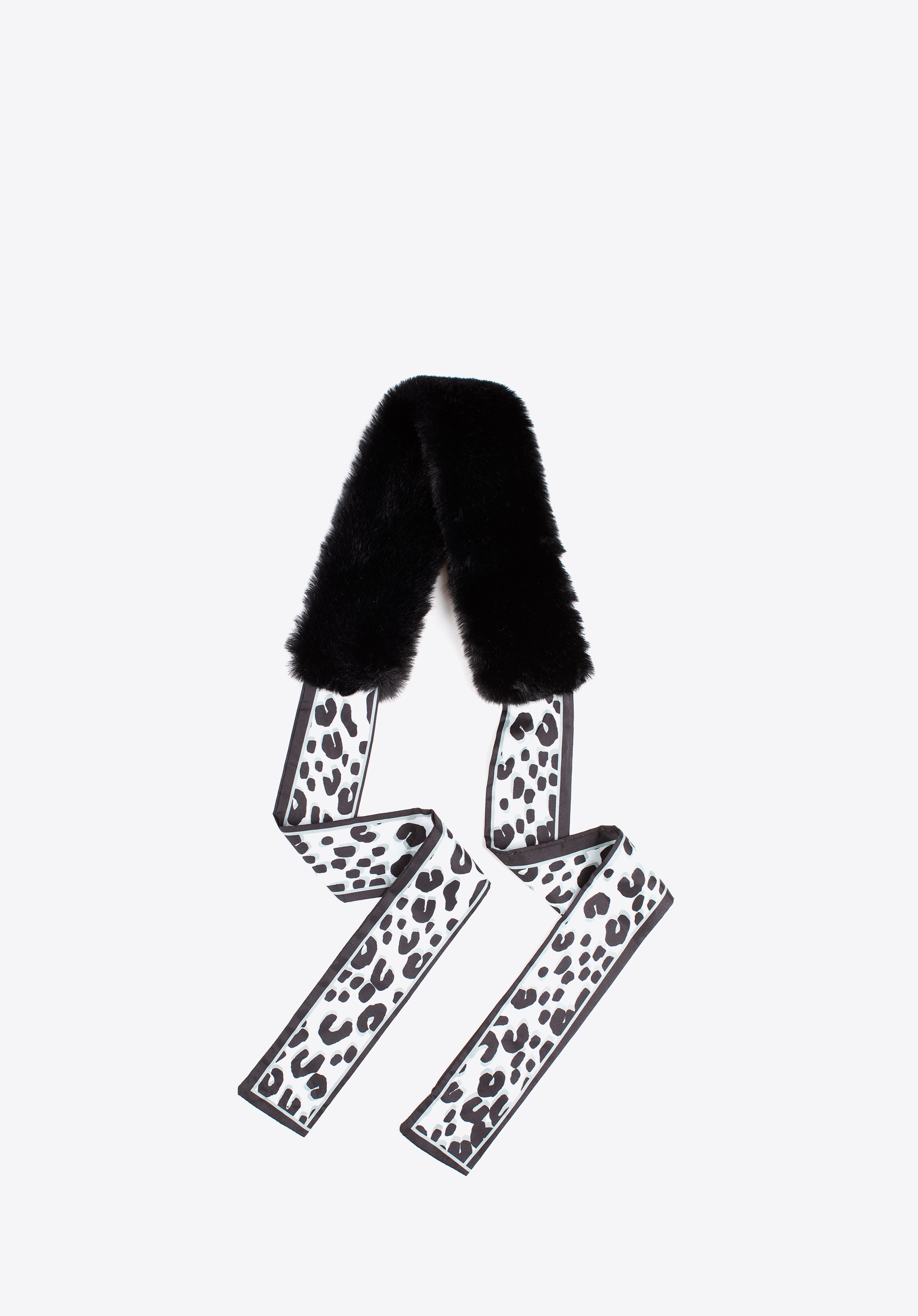 Damski szalik ze sztucznym futerkiem