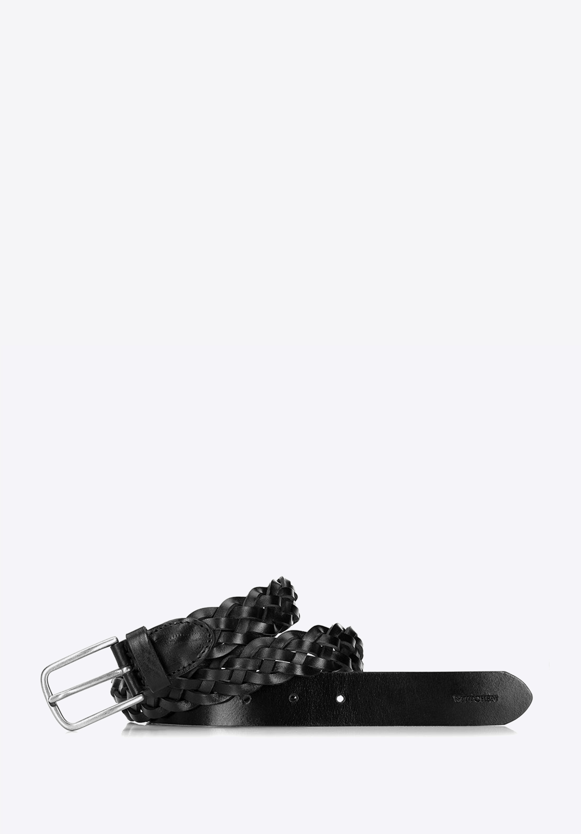 Męski pasek ze skóry pleciony