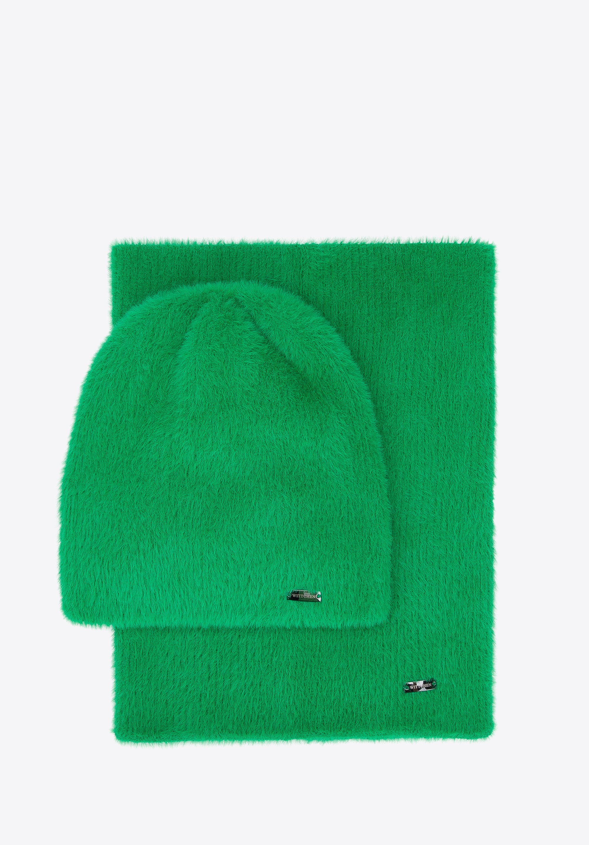 Damski komplet zimowy z miękkiej dzianiny