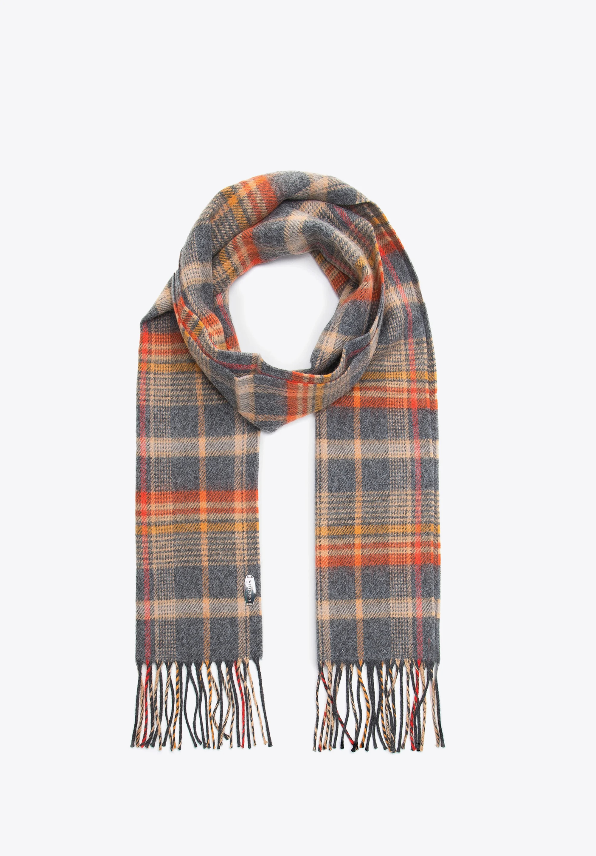 Męski szalik w kratę