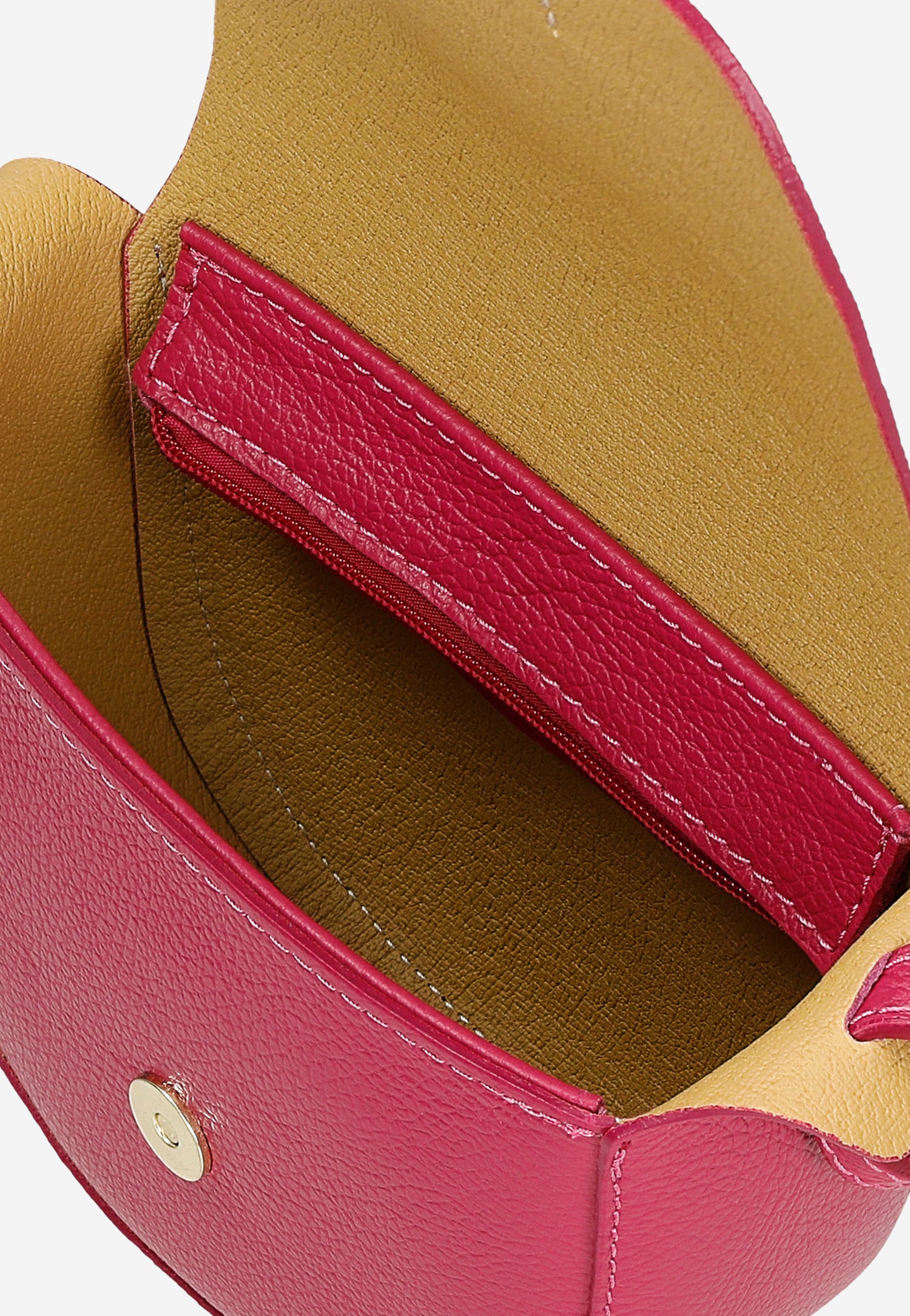 Jasnobrązowa skórzana torebka damska typu saddle bag