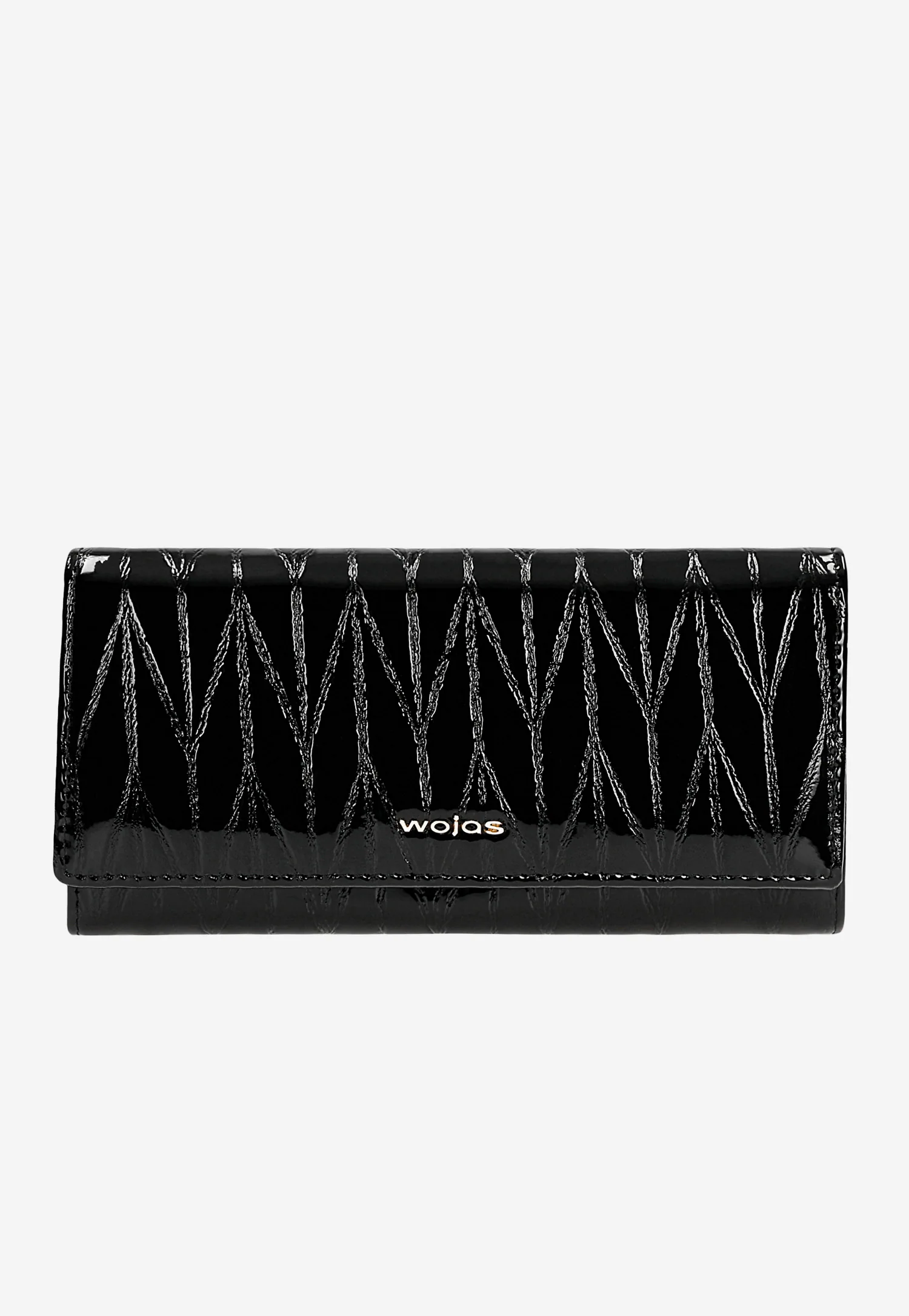 Duży portfel damski z lakierowanej skóry