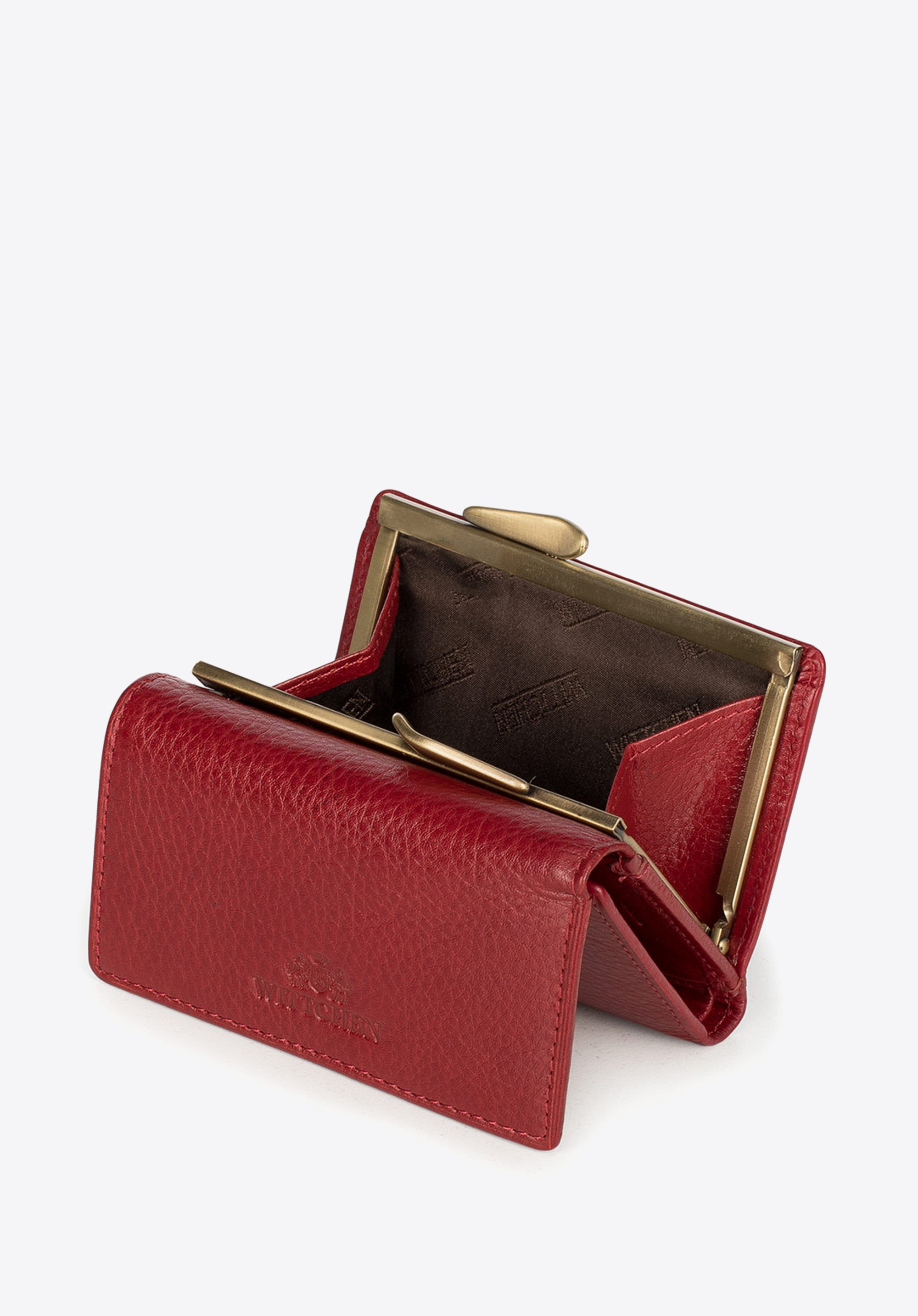 Damska portmonetka skórzana na bigiel mała