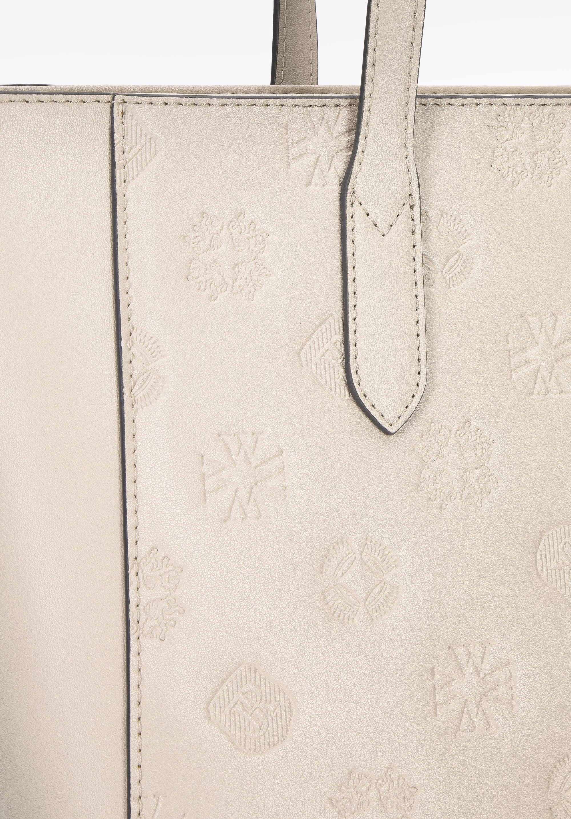 Torebka shopperka skórzana w monogram