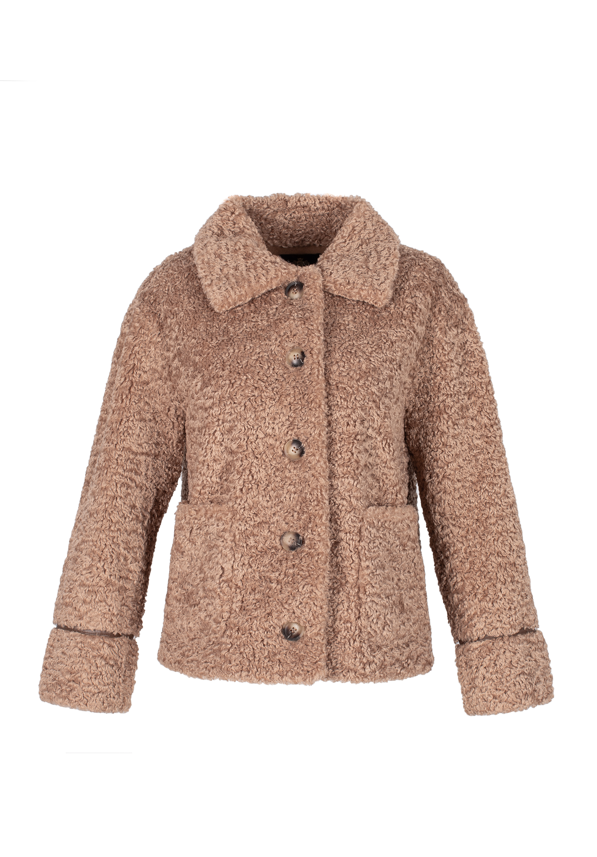 Damska kurtka ze sztucznego baranka