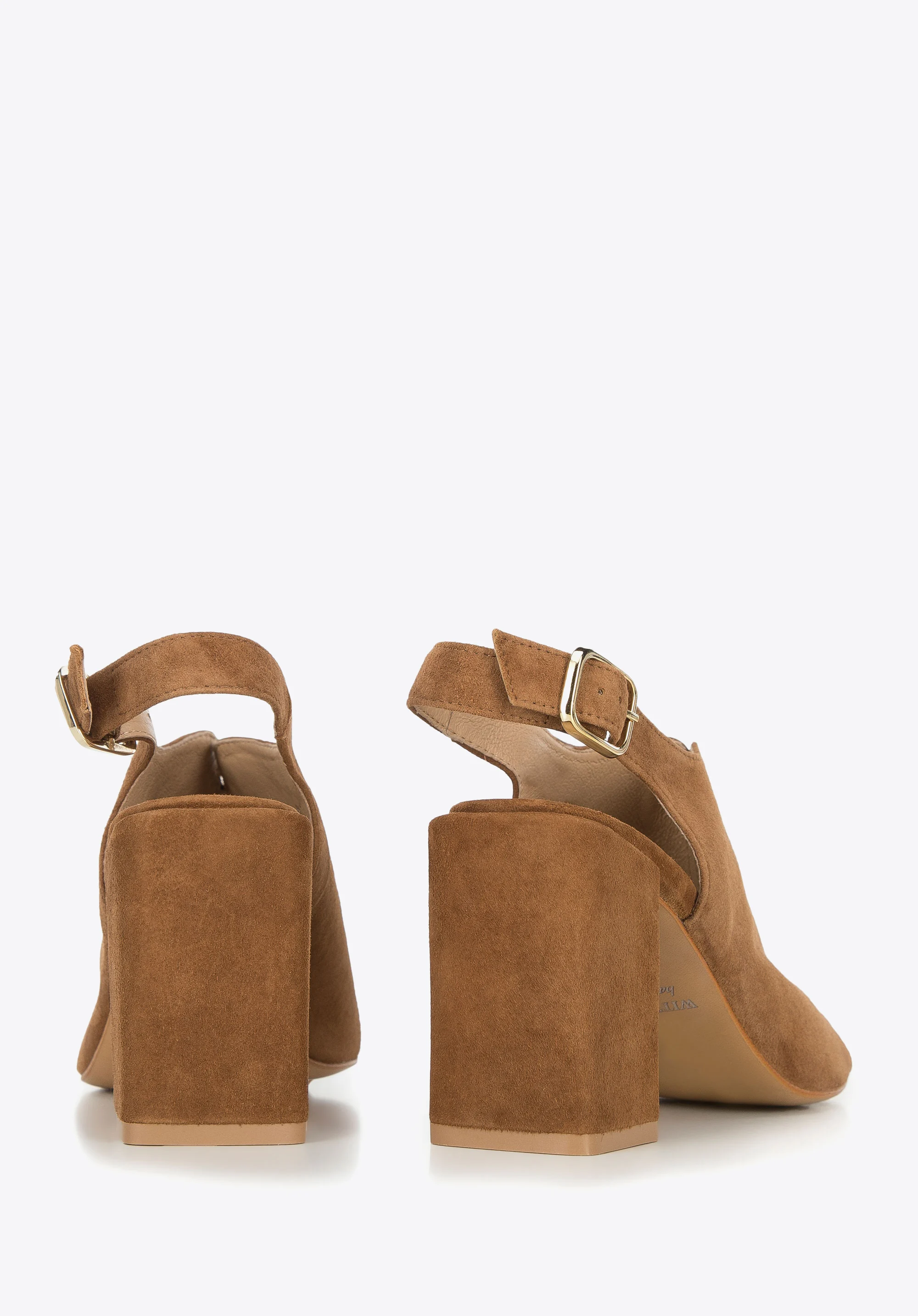 Damskie sandały zamszowe zabudowane