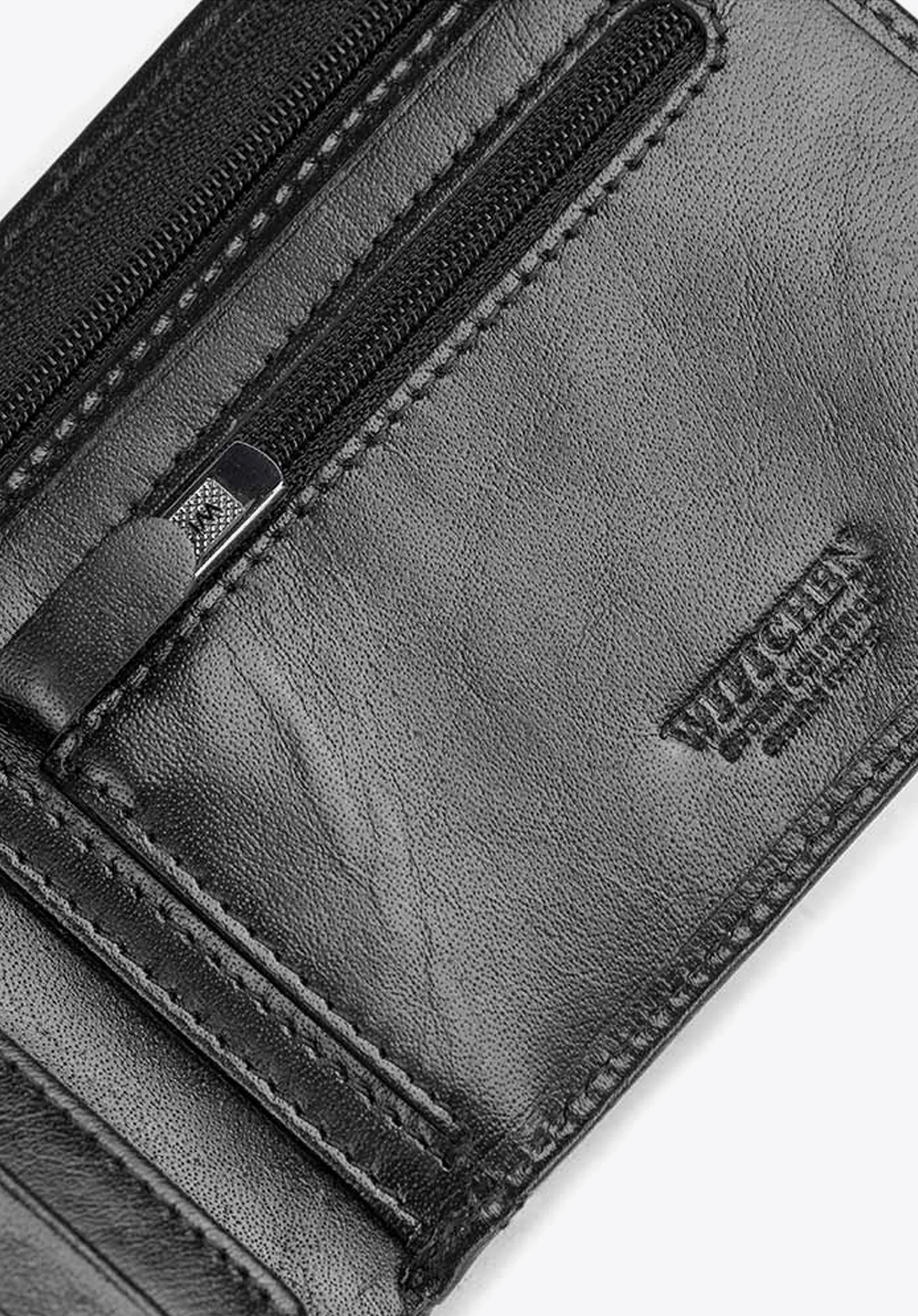 Damski portfel ze skóry niezamykany