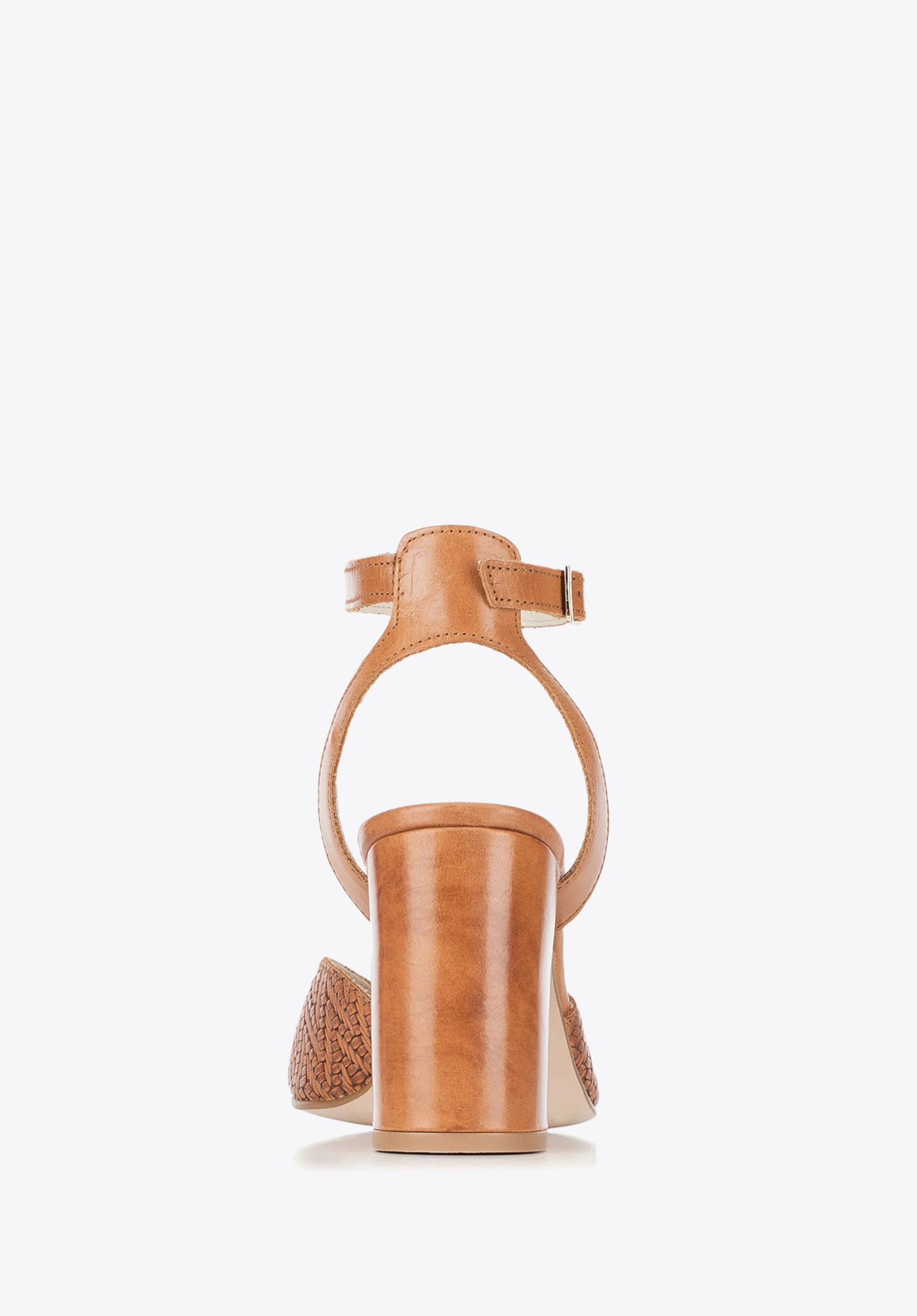 Damskie sandały z tłoczonej skóry