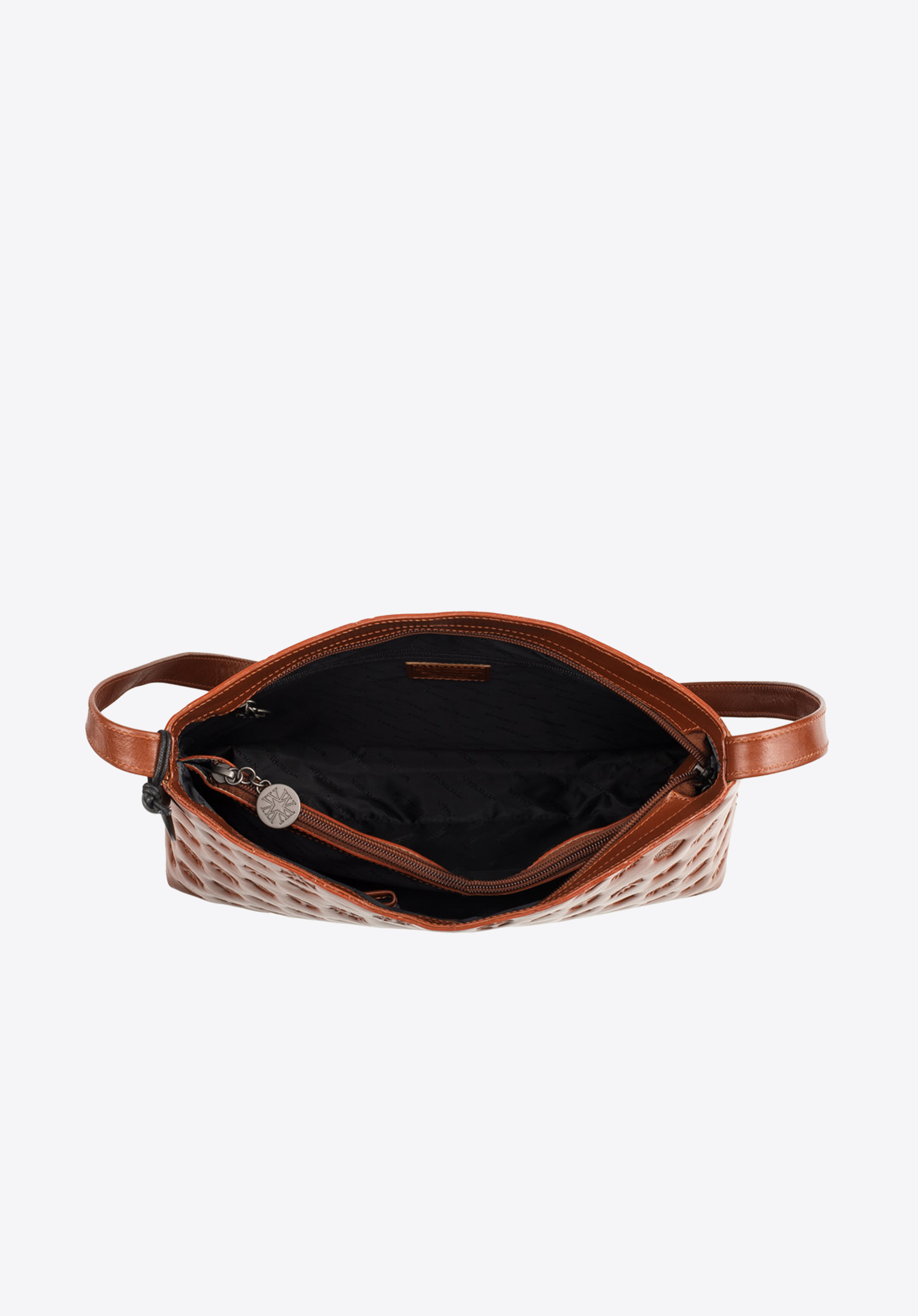 Damska listonoszka skórzana z monogramem duża