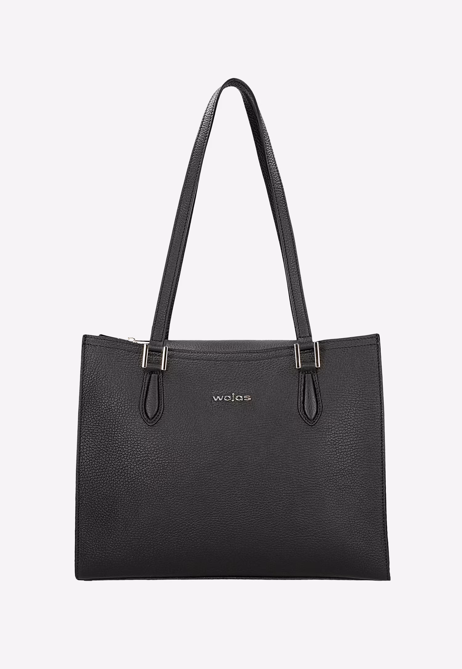 Czarny skórzany kuferek ze złotymi elementami